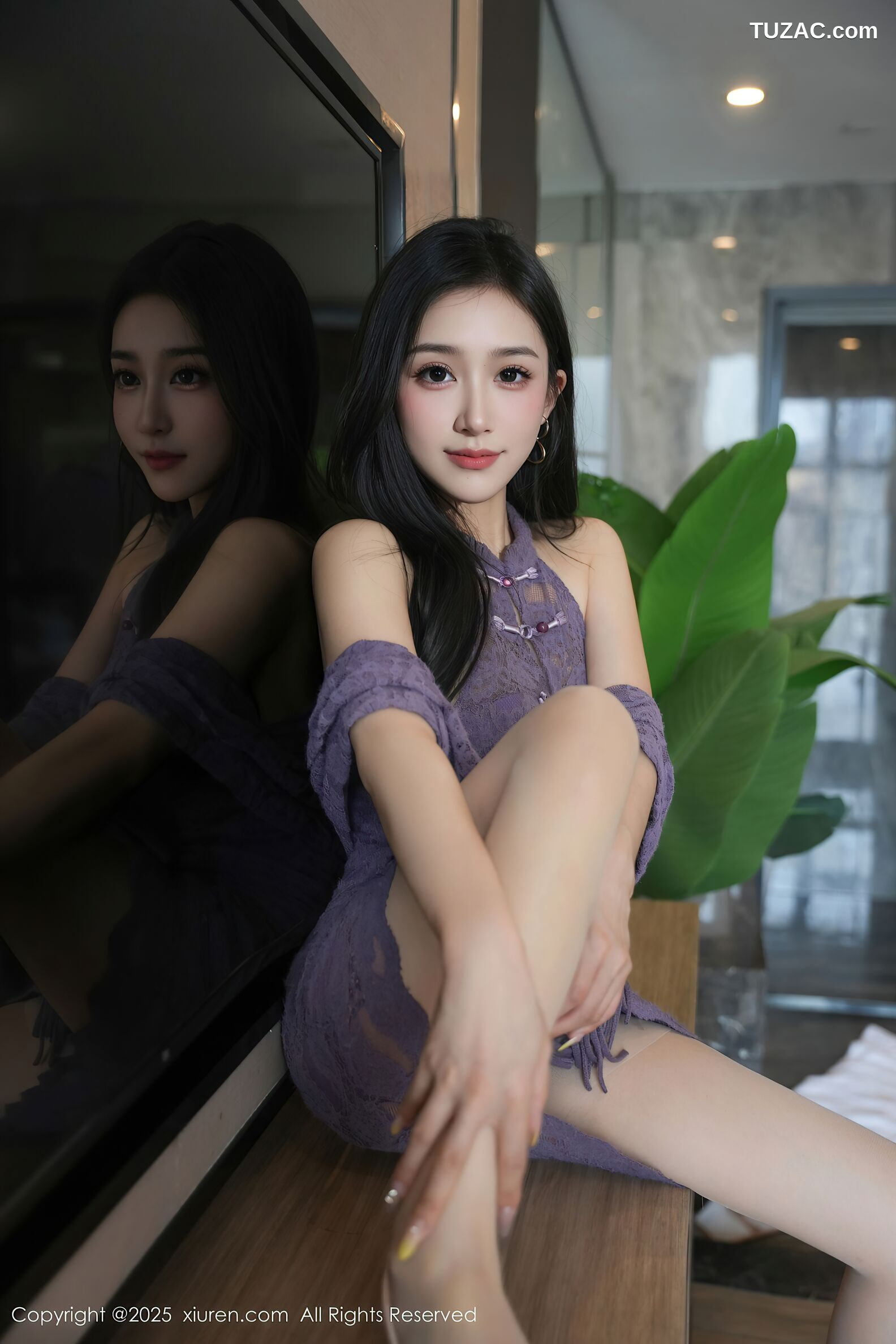 XiuRen秀人网-10801-小阿娇Gill-紫色连衣裙长腿高跟-2025.09.24
