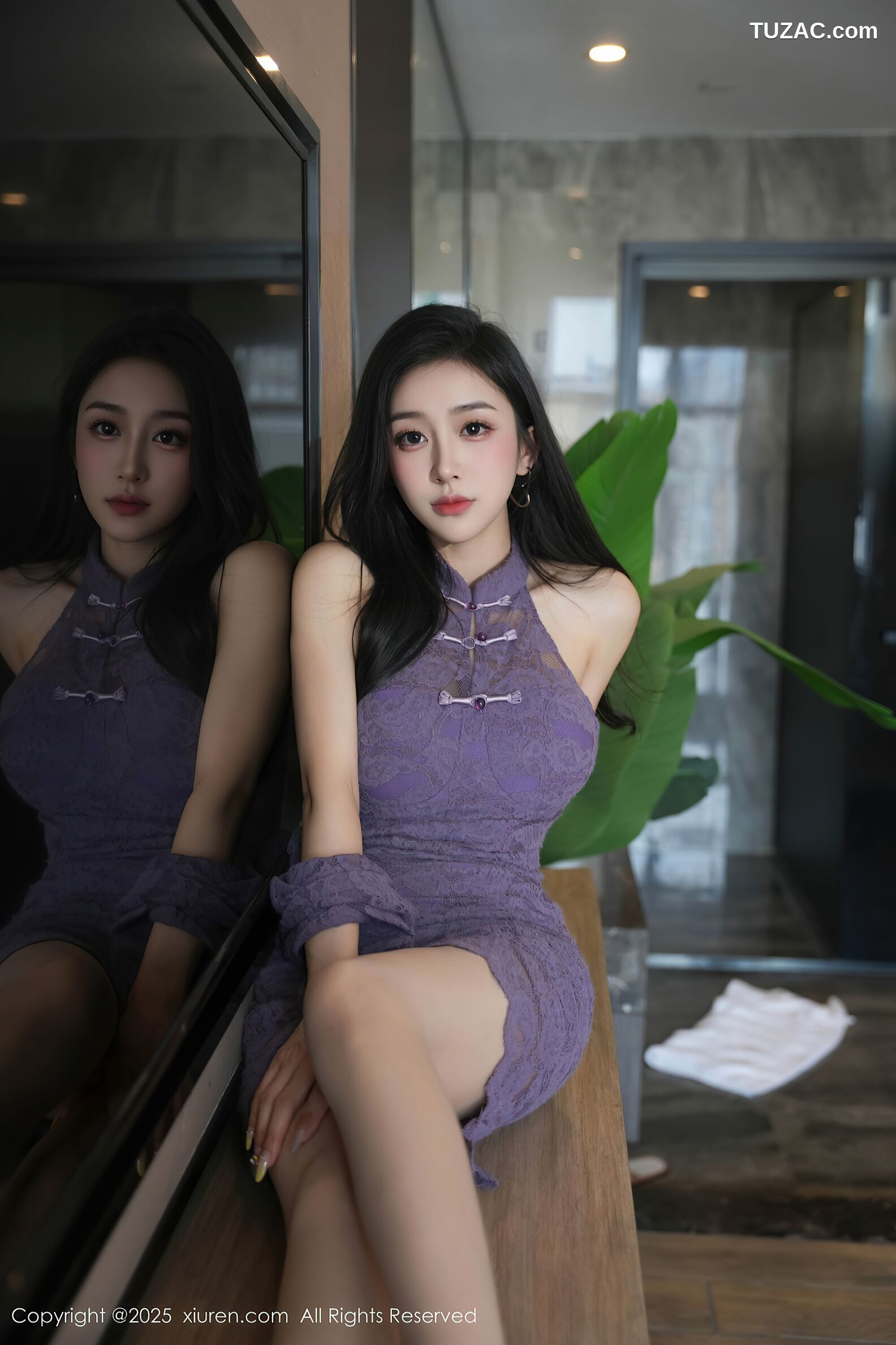 XiuRen秀人网-10801-小阿娇Gill-紫色连衣裙长腿高跟-2025.09.24