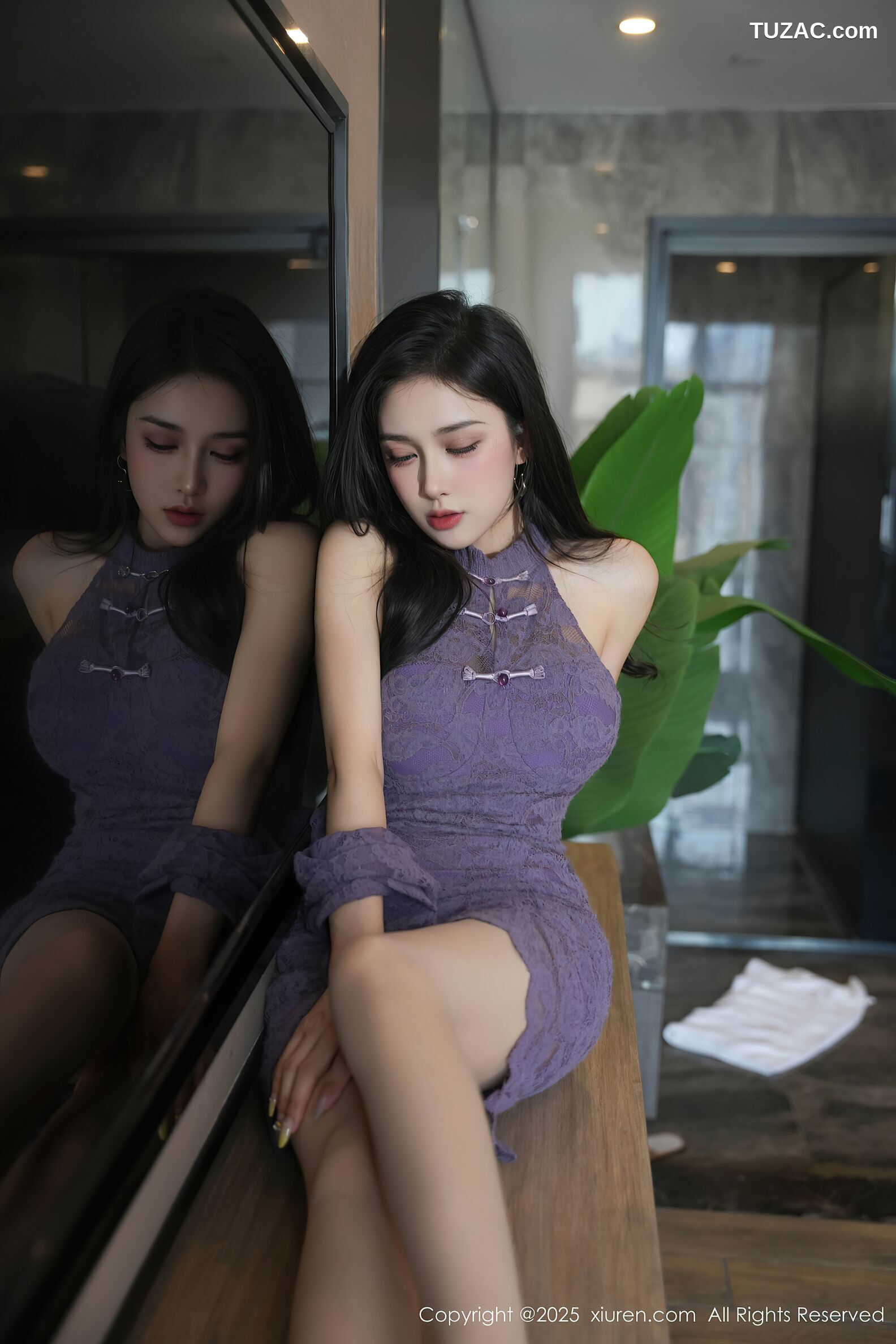 XiuRen秀人网-10801-小阿娇Gill-紫色连衣裙长腿高跟-2025.09.24