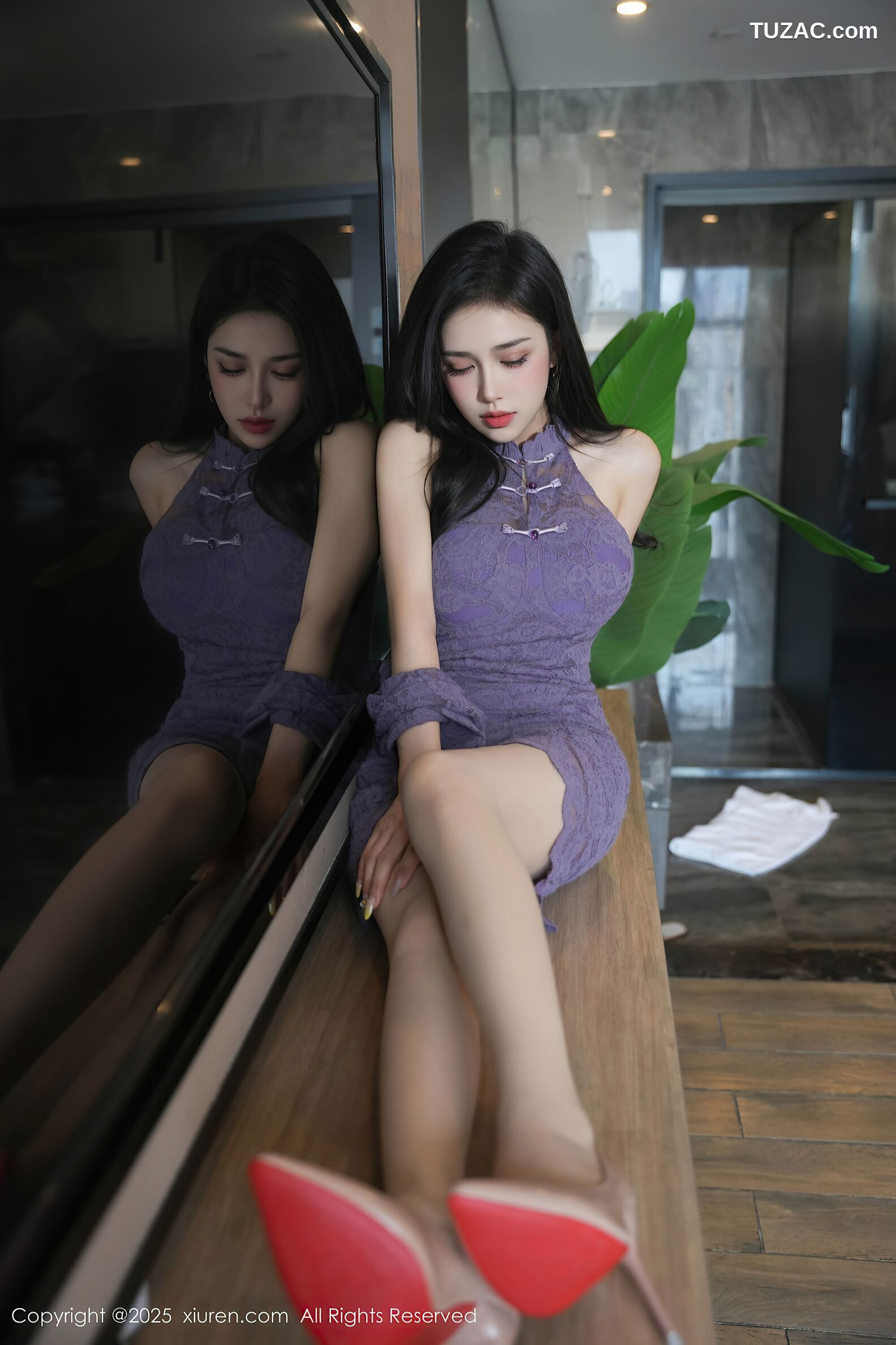XiuRen秀人网-10801-小阿娇Gill-紫色连衣裙长腿高跟-2025.09.24