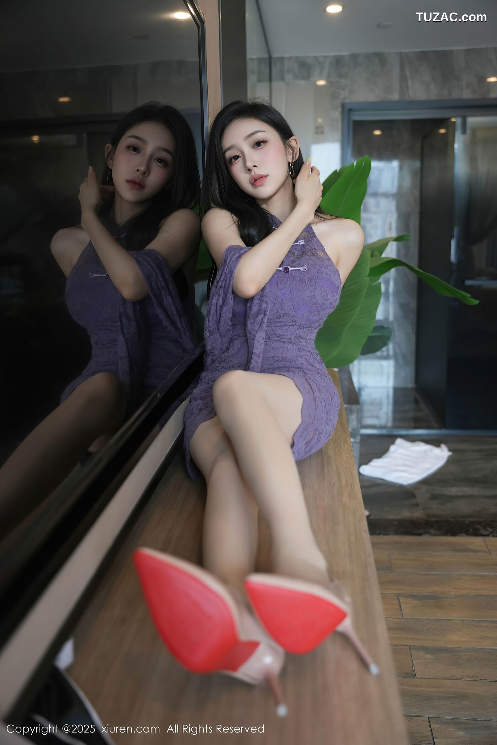 XiuRen秀人网-10801-小阿娇Gill-紫色连衣裙长腿高跟-2025.09.24