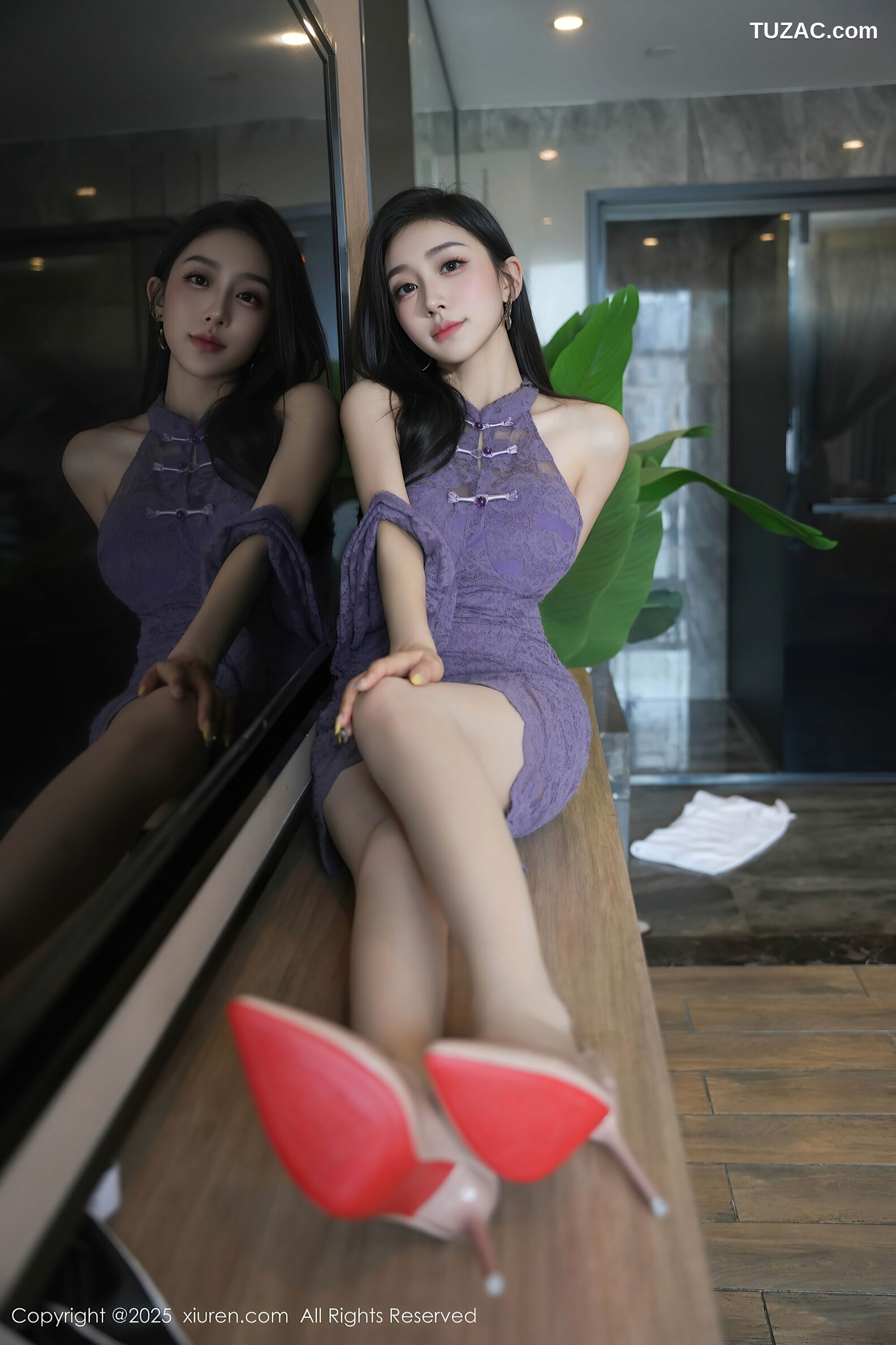 XiuRen秀人网-10801-小阿娇Gill-紫色连衣裙长腿高跟-2025.09.24