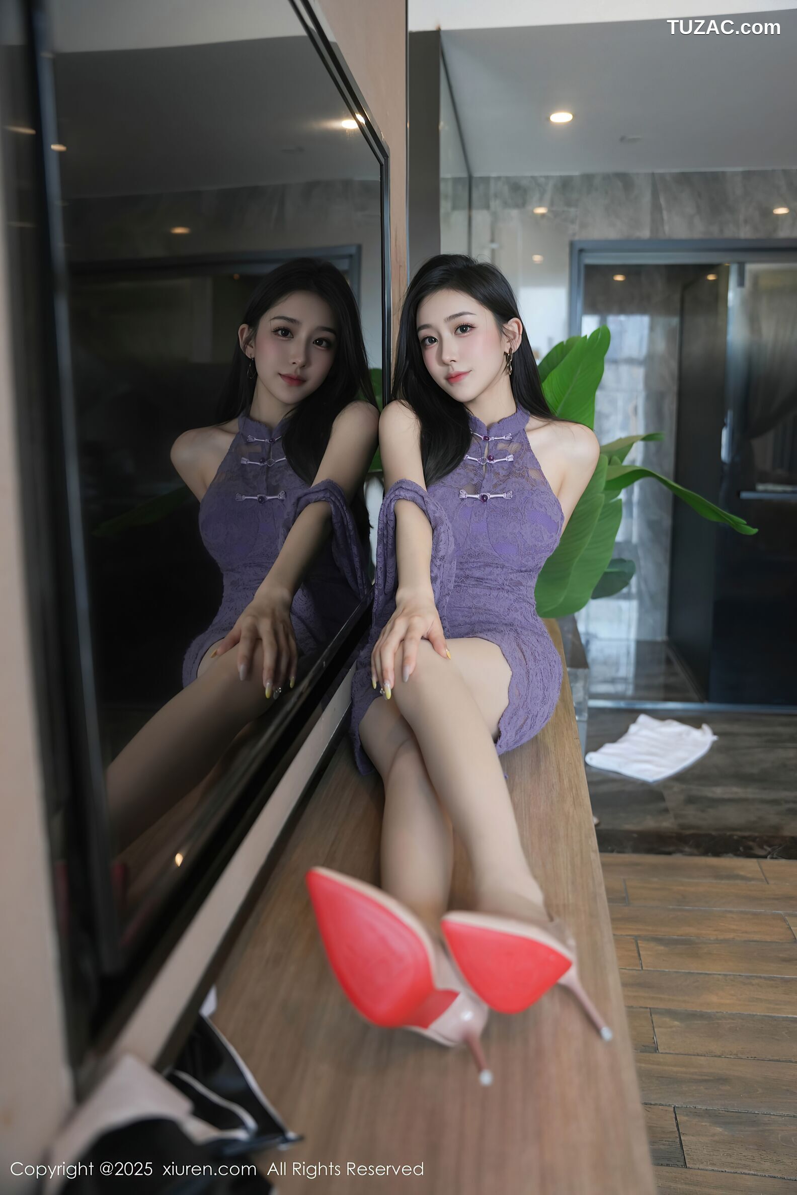XiuRen秀人网-10801-小阿娇Gill-紫色连衣裙长腿高跟-2025.09.24