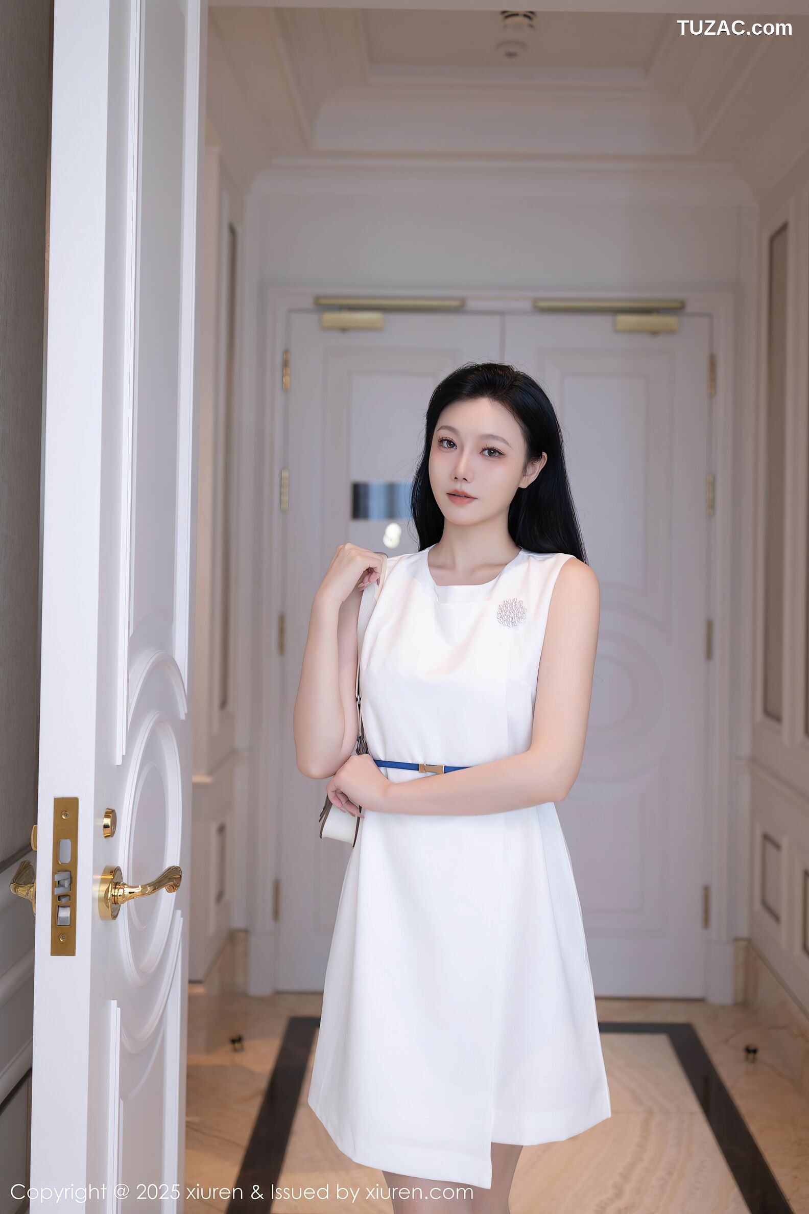 XiuRen秀人网-10829-安然anran-白色连夜短裙灰蓝内衣-2025.09.29