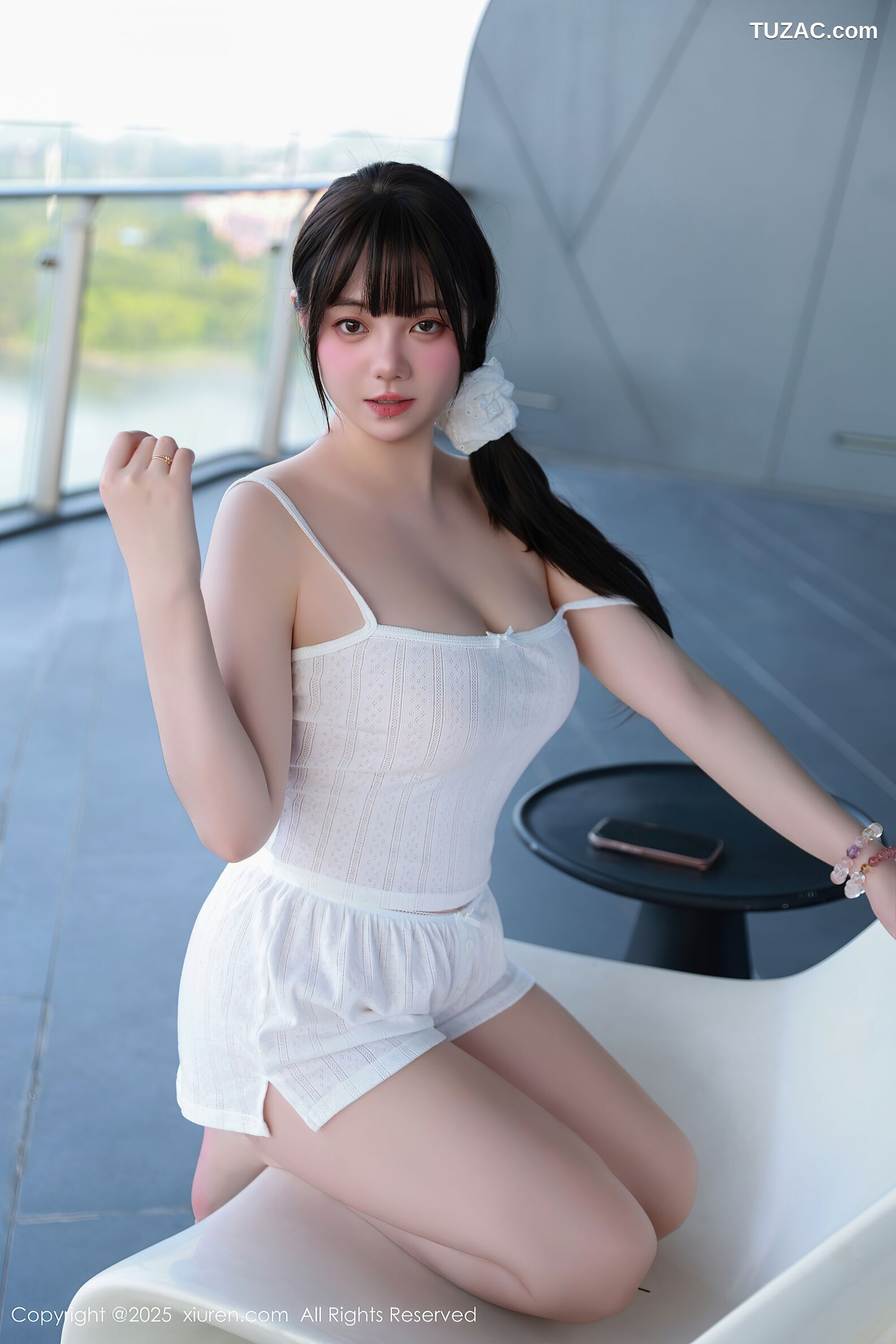 XiuRen秀人网-10841-软情-白色吊带短裤-2025.10.09