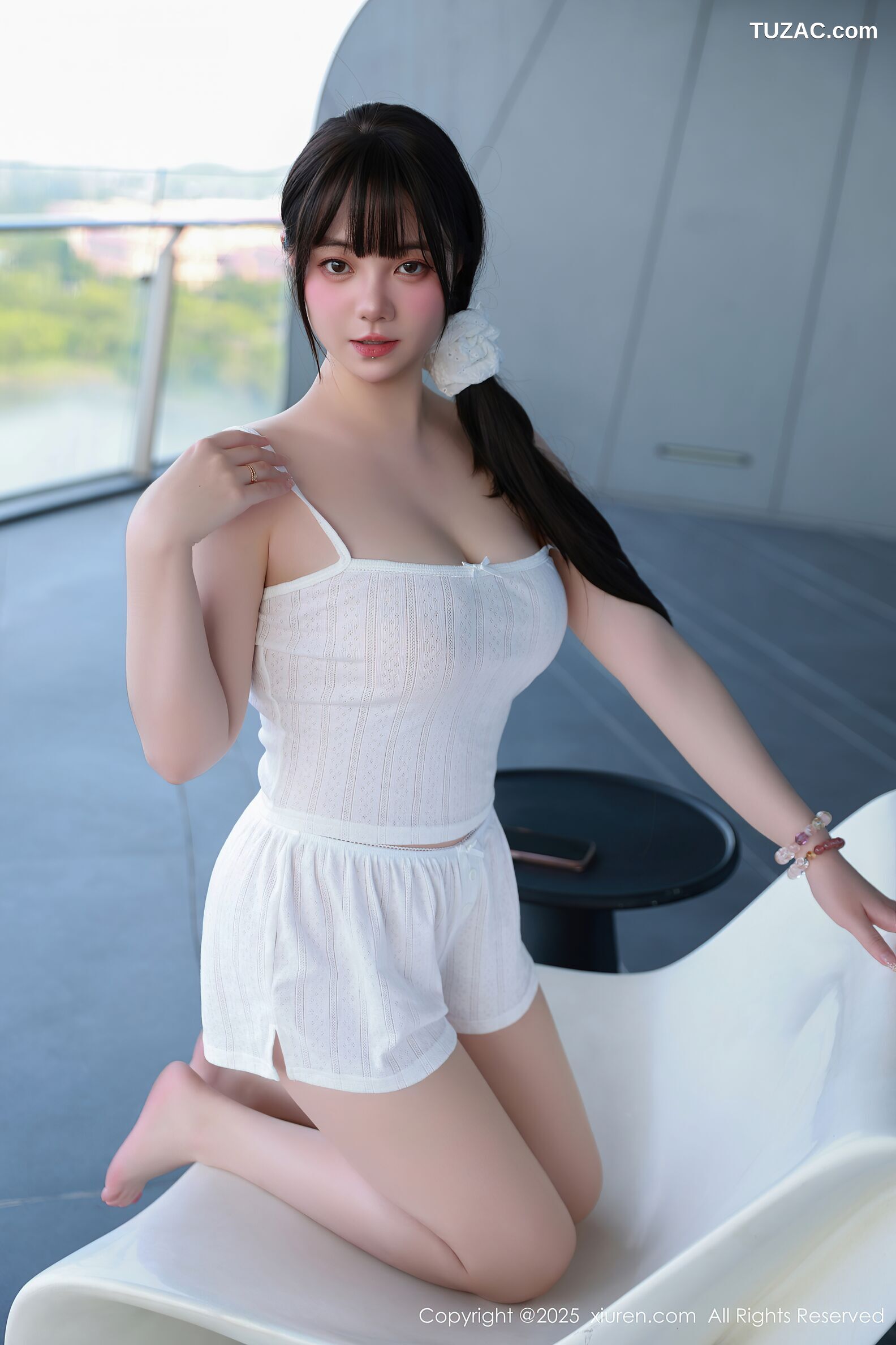 XiuRen秀人网-10841-软情-白色吊带短裤-2025.10.09