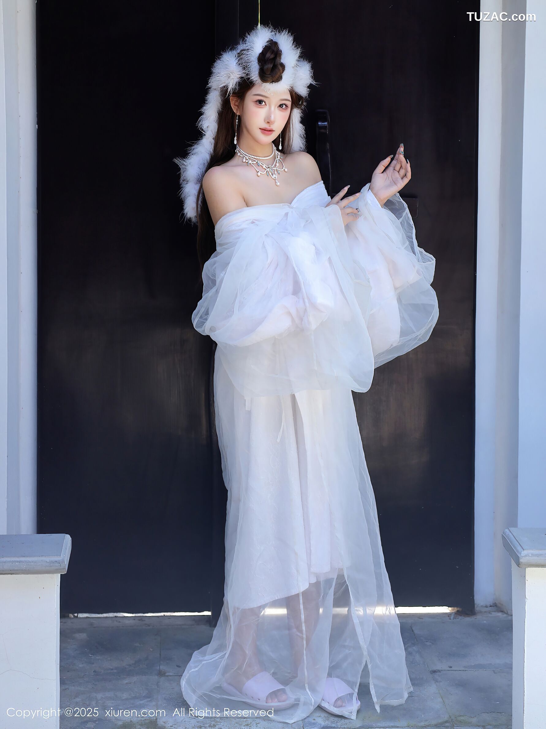 XiuRen秀人网-10843-金允希Yuki-古风白纱裙-2025.10.09