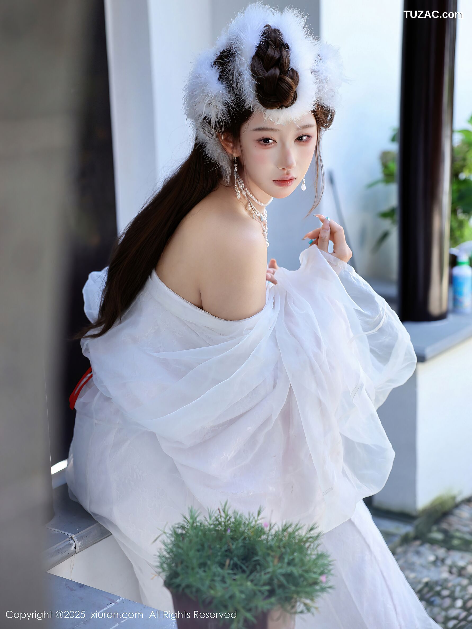 XiuRen秀人网-10843-金允希Yuki-古风白纱裙-2025.10.09