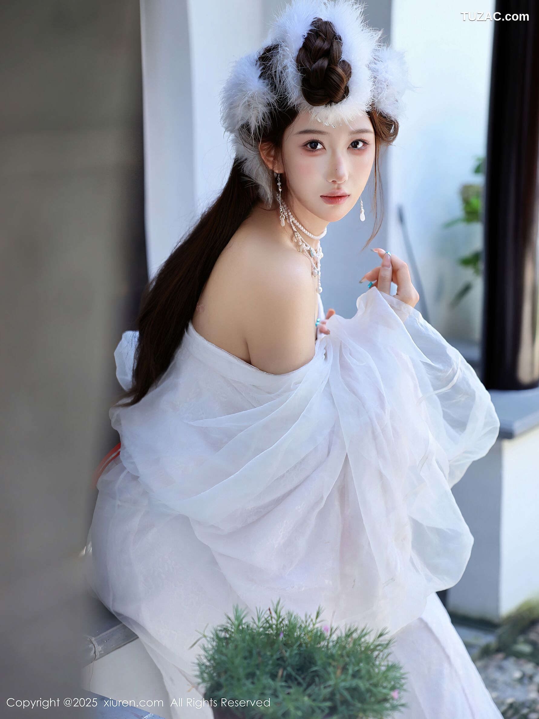 XiuRen秀人网-10843-金允希Yuki-古风白纱裙-2025.10.09