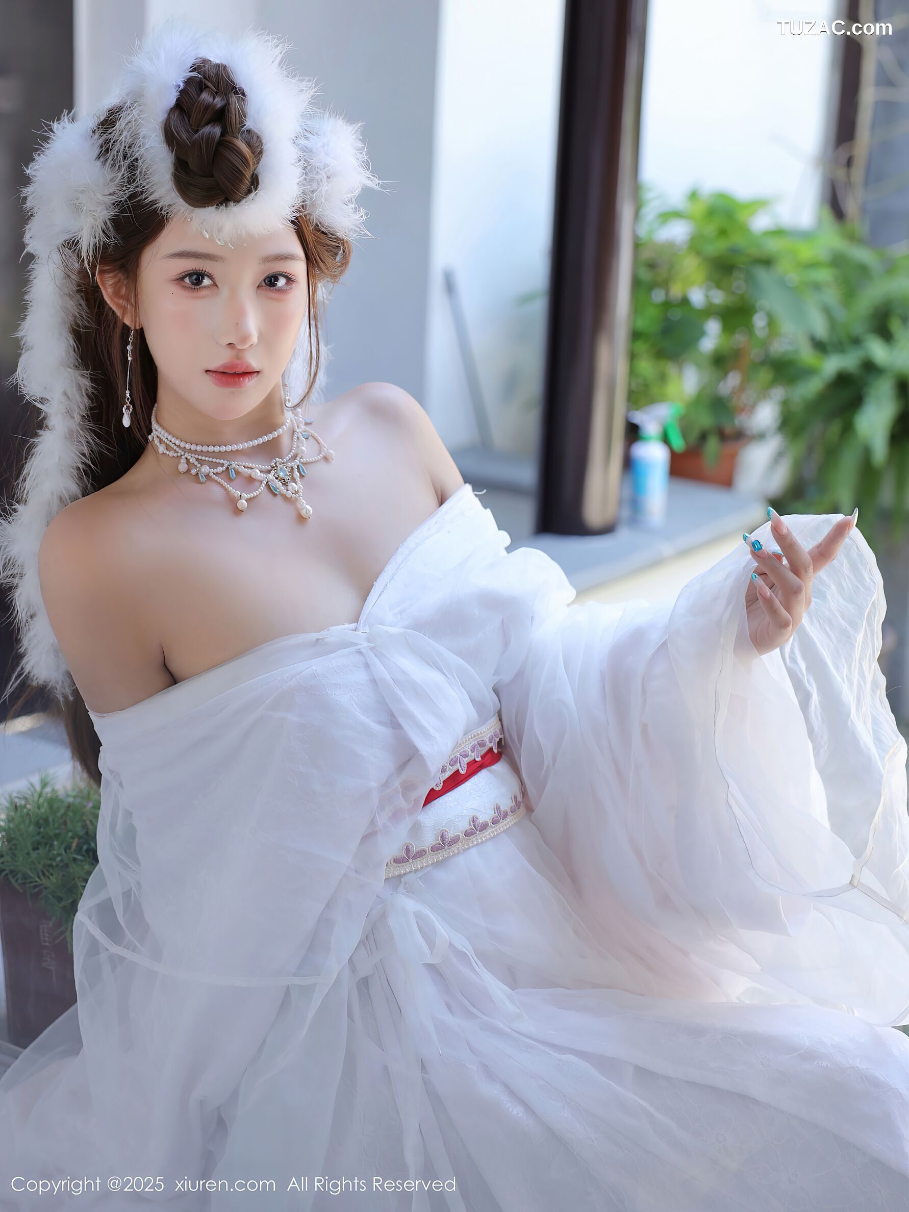 XiuRen秀人网-10843-金允希Yuki-古风白纱裙-2025.10.09
