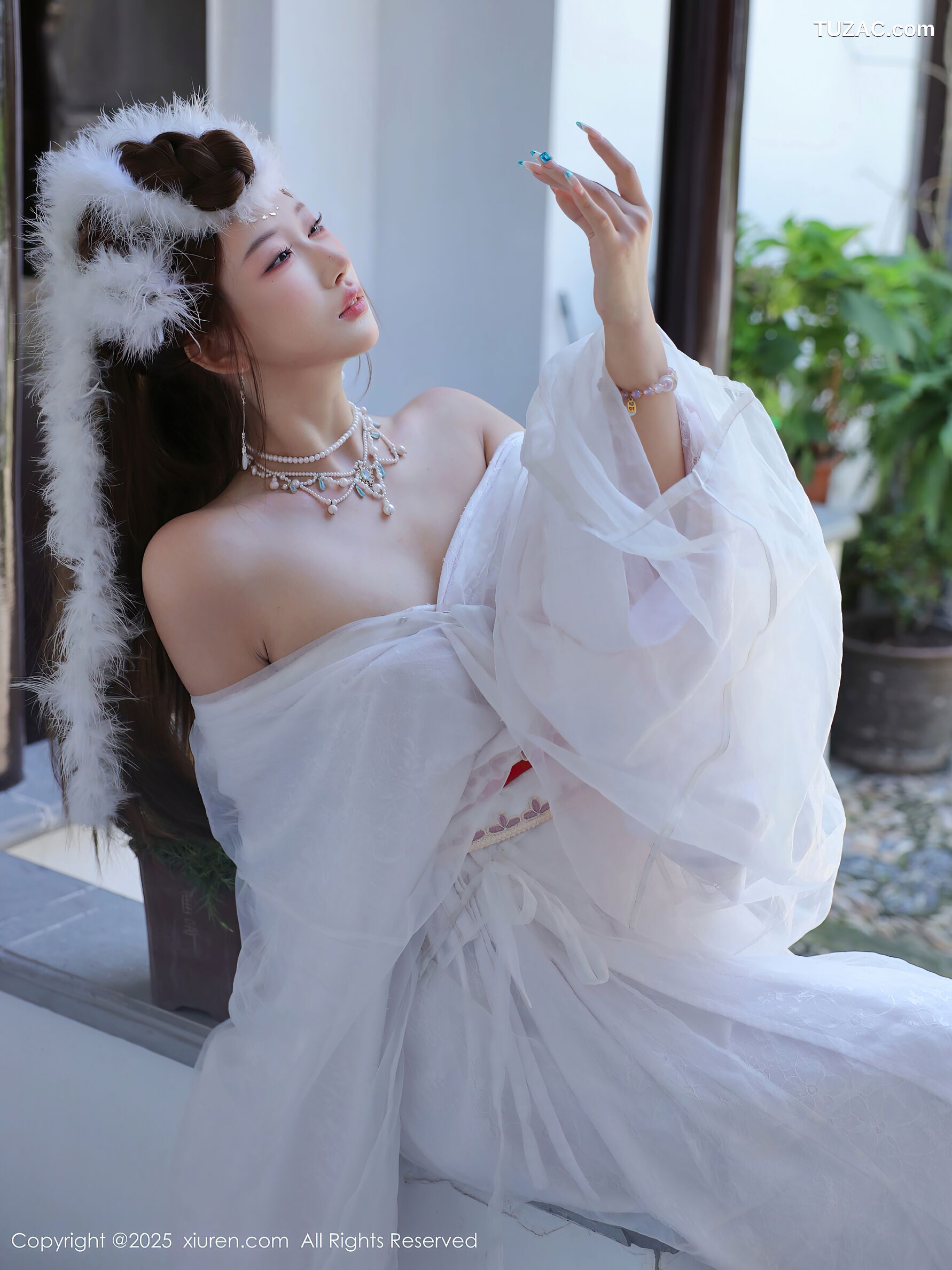 XiuRen秀人网-10843-金允希Yuki-古风白纱裙-2025.10.09