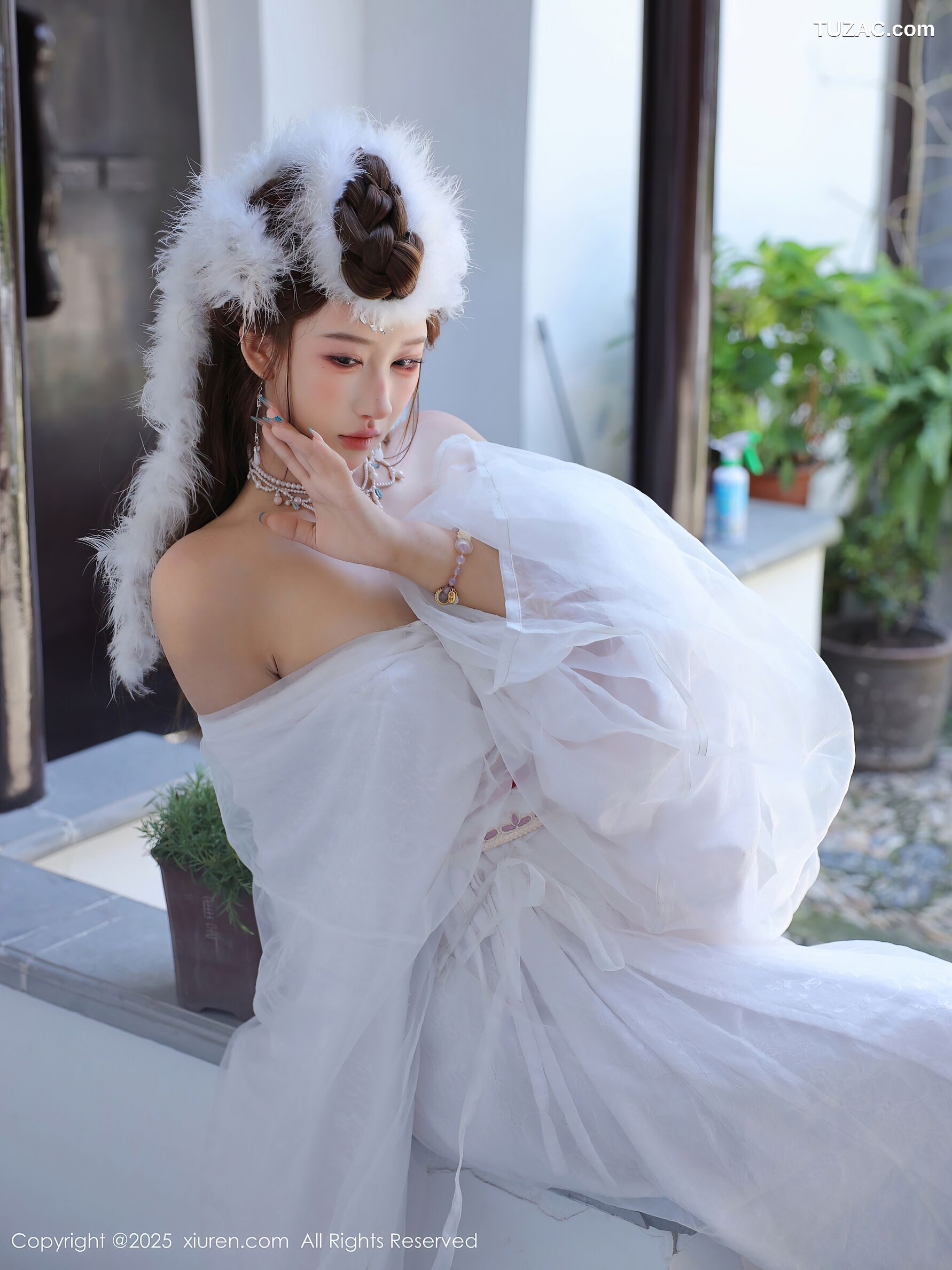 XiuRen秀人网-10843-金允希Yuki-古风白纱裙-2025.10.09