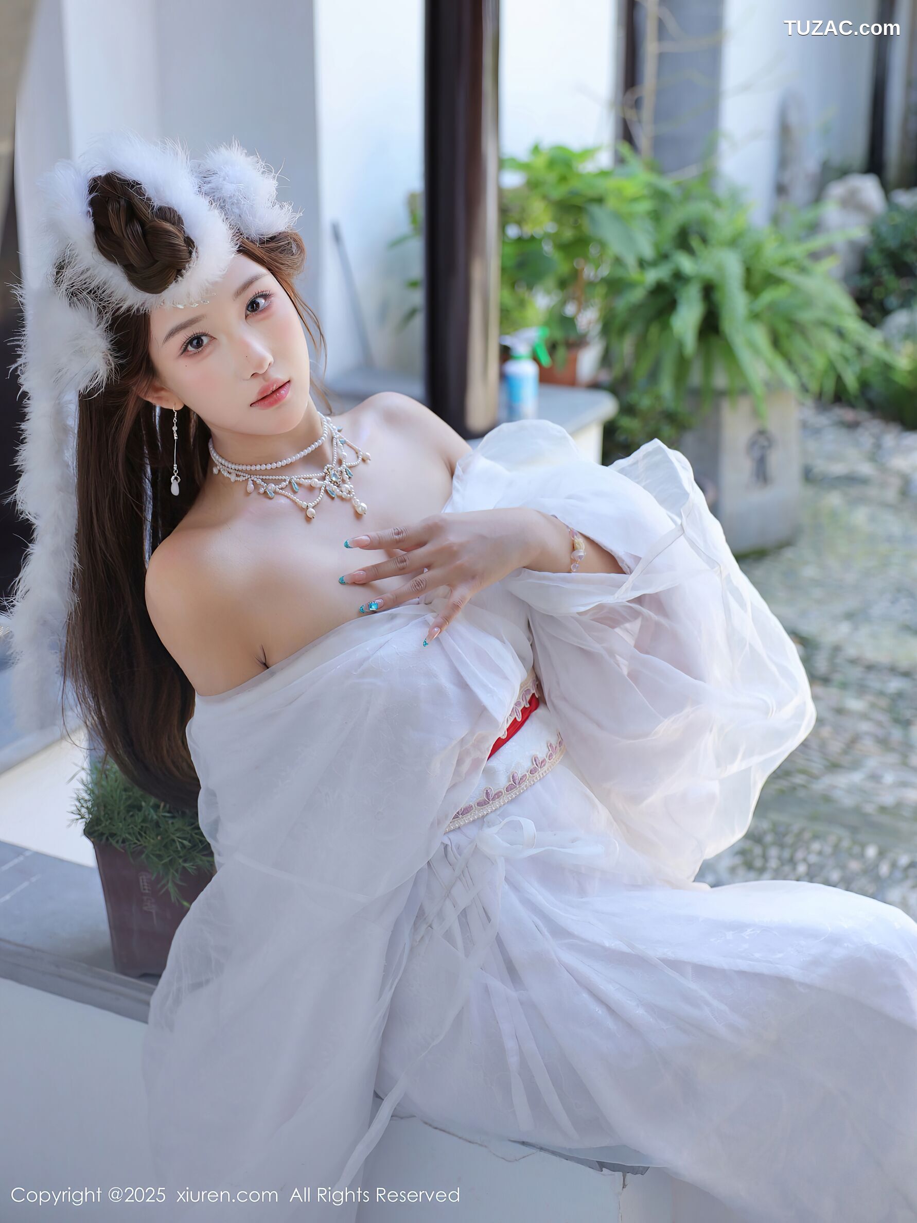 XiuRen秀人网-10843-金允希Yuki-古风白纱裙-2025.10.09