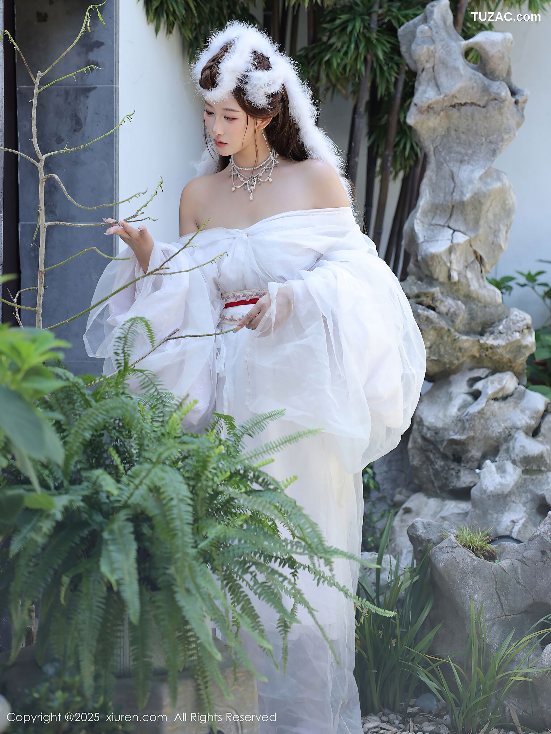 XiuRen秀人网-10843-金允希Yuki-古风白纱裙-2025.10.09