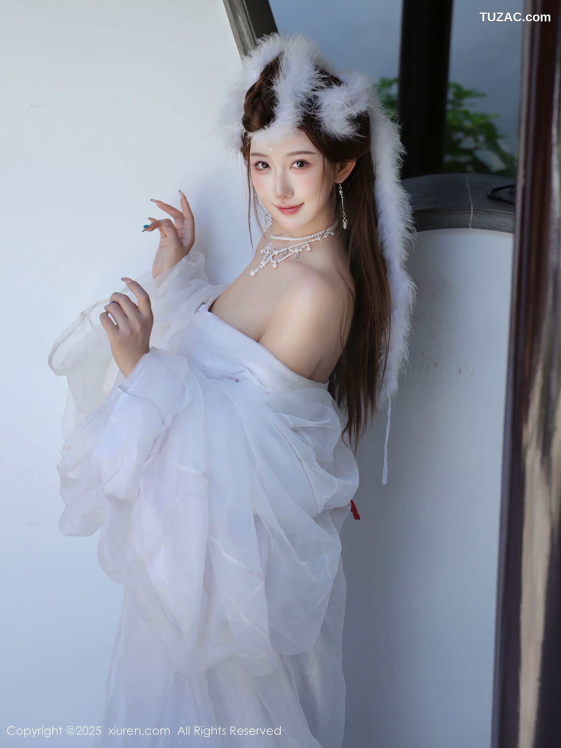 XiuRen秀人网-10843-金允希Yuki-古风白纱裙-2025.10.09