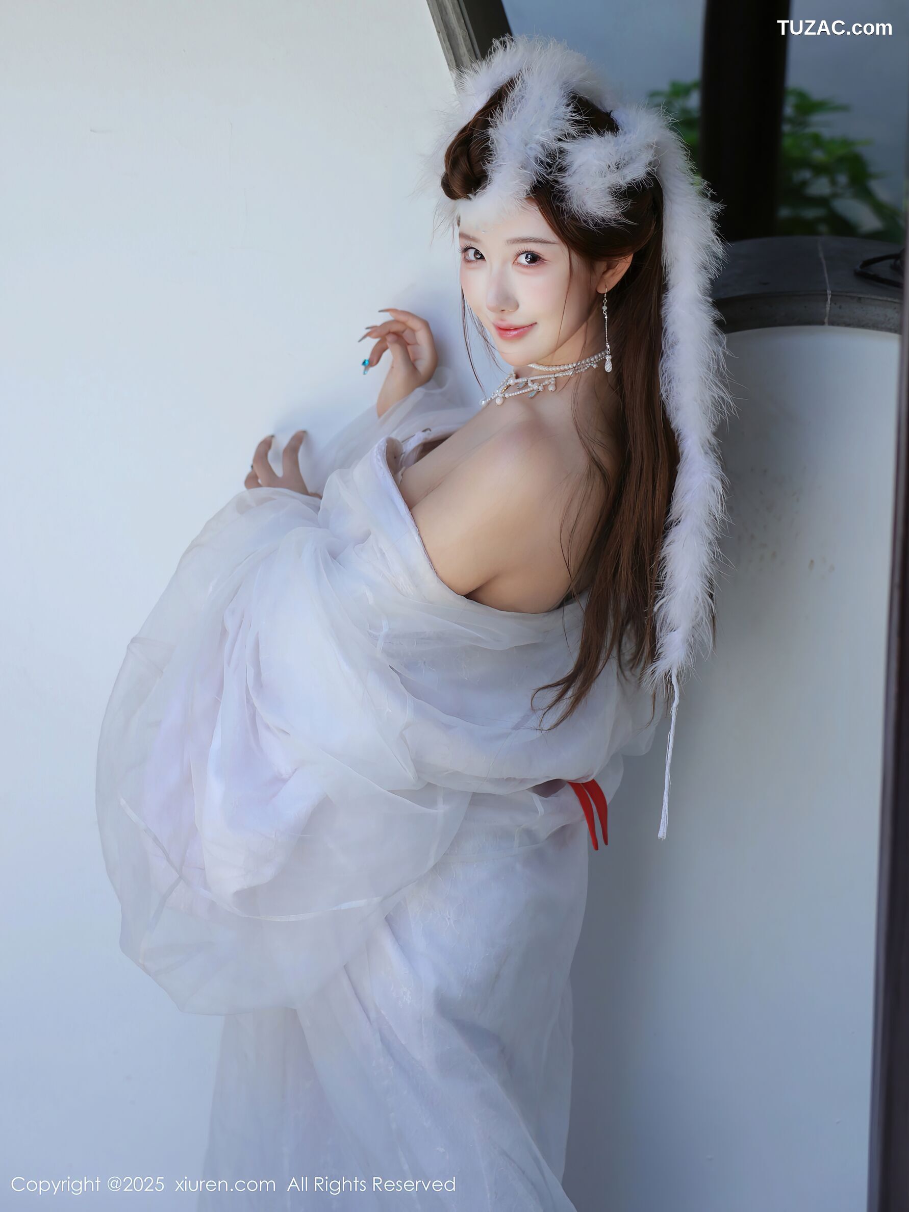 XiuRen秀人网-10843-金允希Yuki-古风白纱裙-2025.10.09