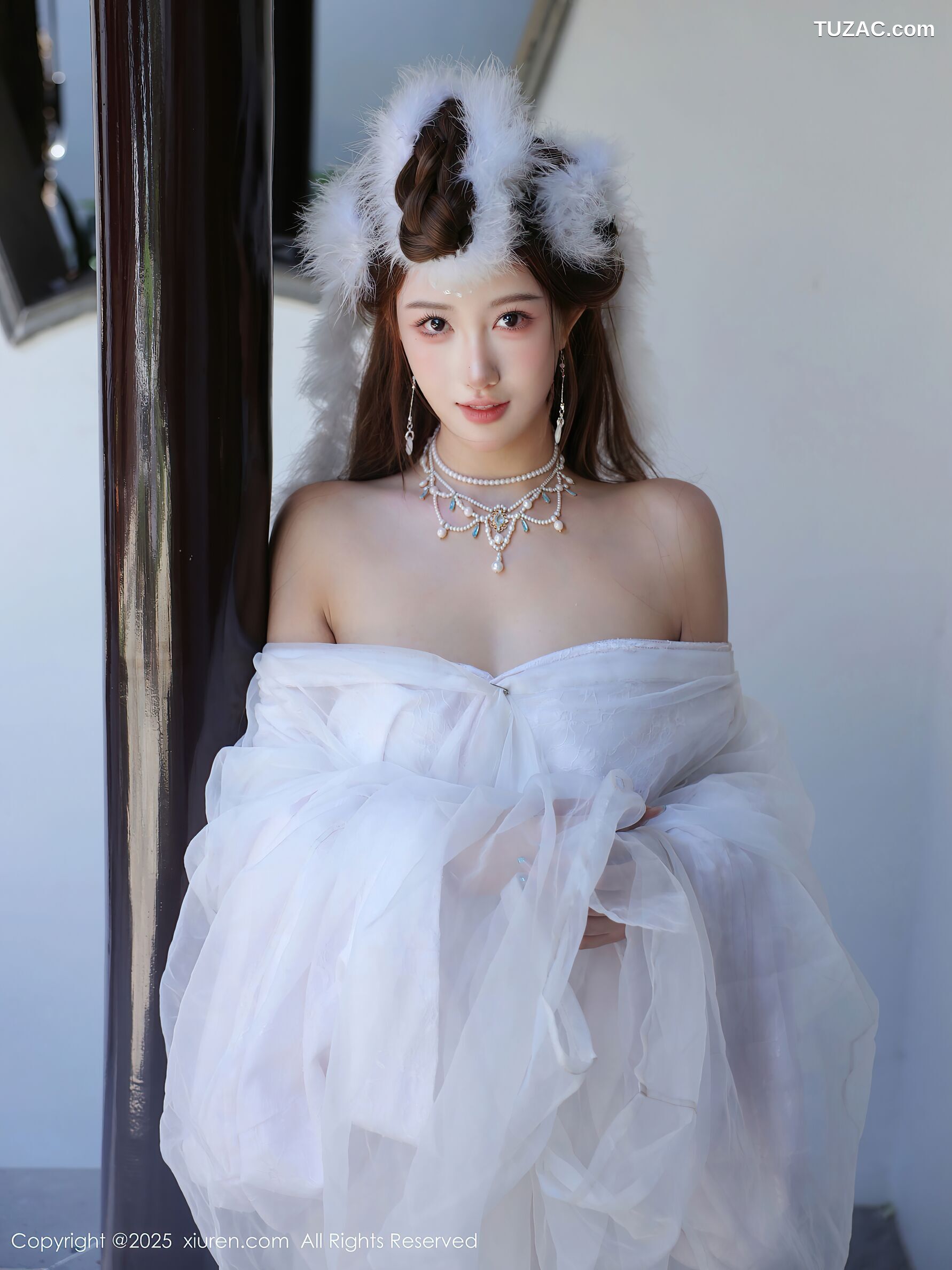 XiuRen秀人网-10843-金允希Yuki-古风白纱裙-2025.10.09