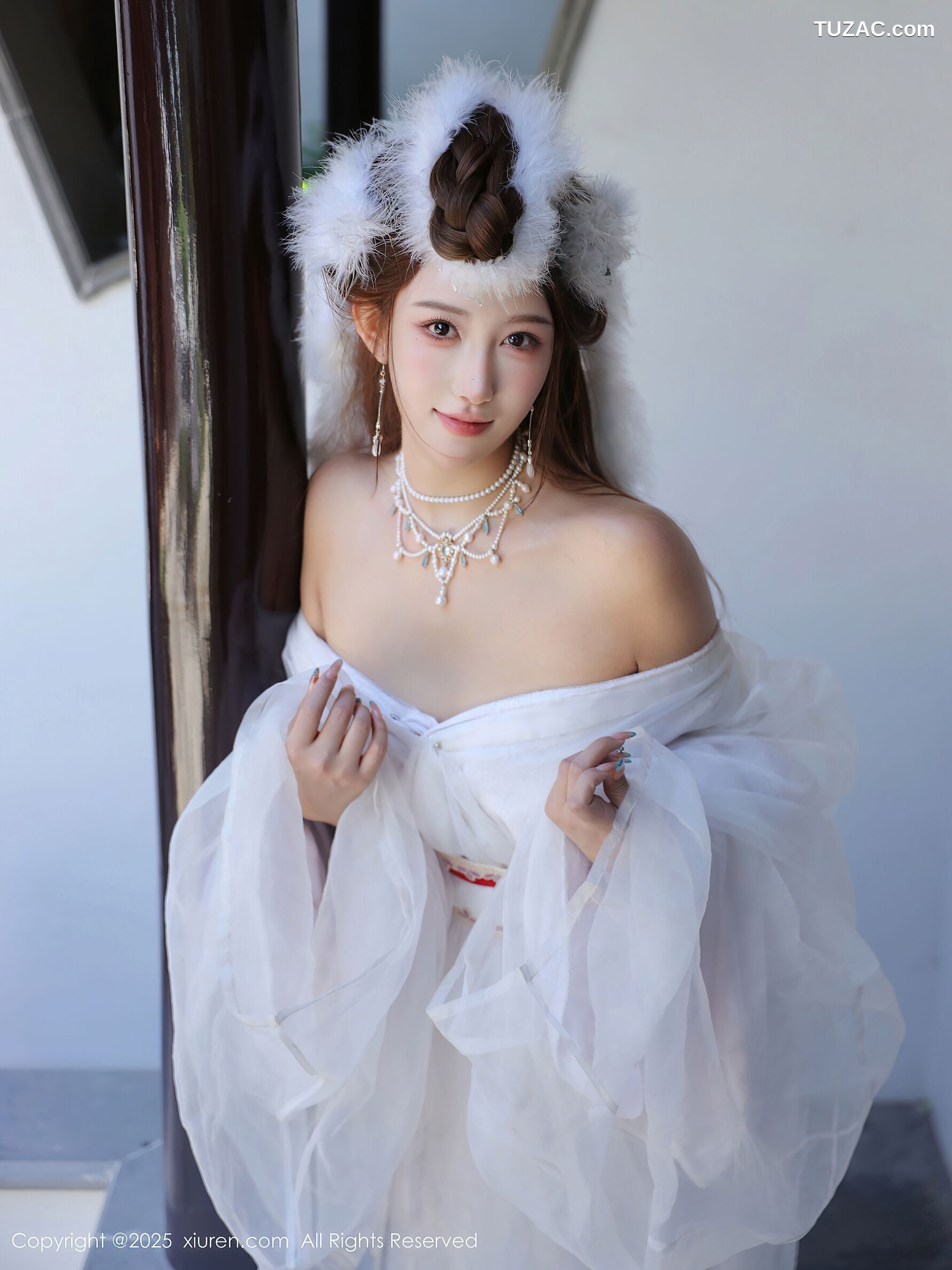 XiuRen秀人网-10843-金允希Yuki-古风白纱裙-2025.10.09