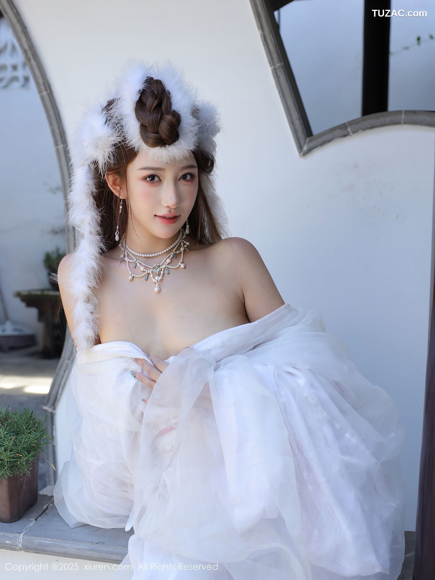 XiuRen秀人网-10843-金允希Yuki-古风白纱裙-2025.10.09