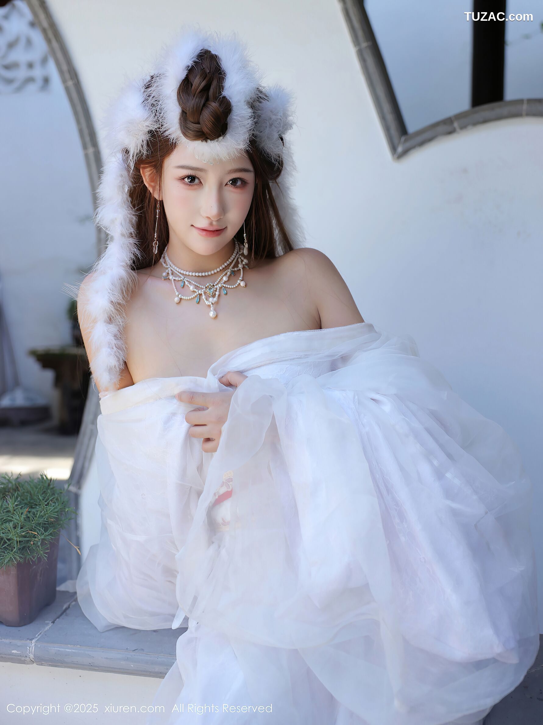 XiuRen秀人网-10843-金允希Yuki-古风白纱裙-2025.10.09