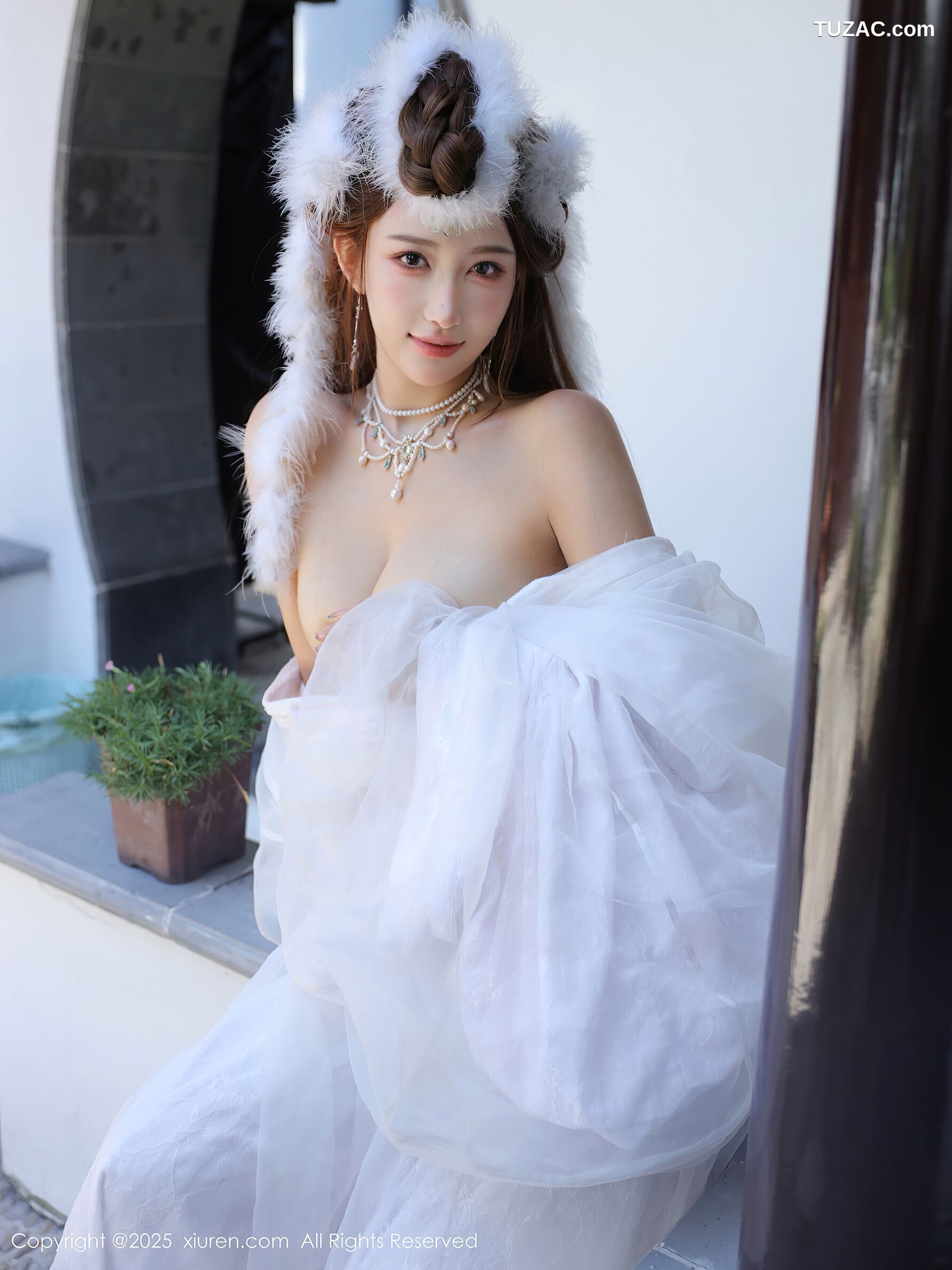XiuRen秀人网-10843-金允希Yuki-古风白纱裙-2025.10.09