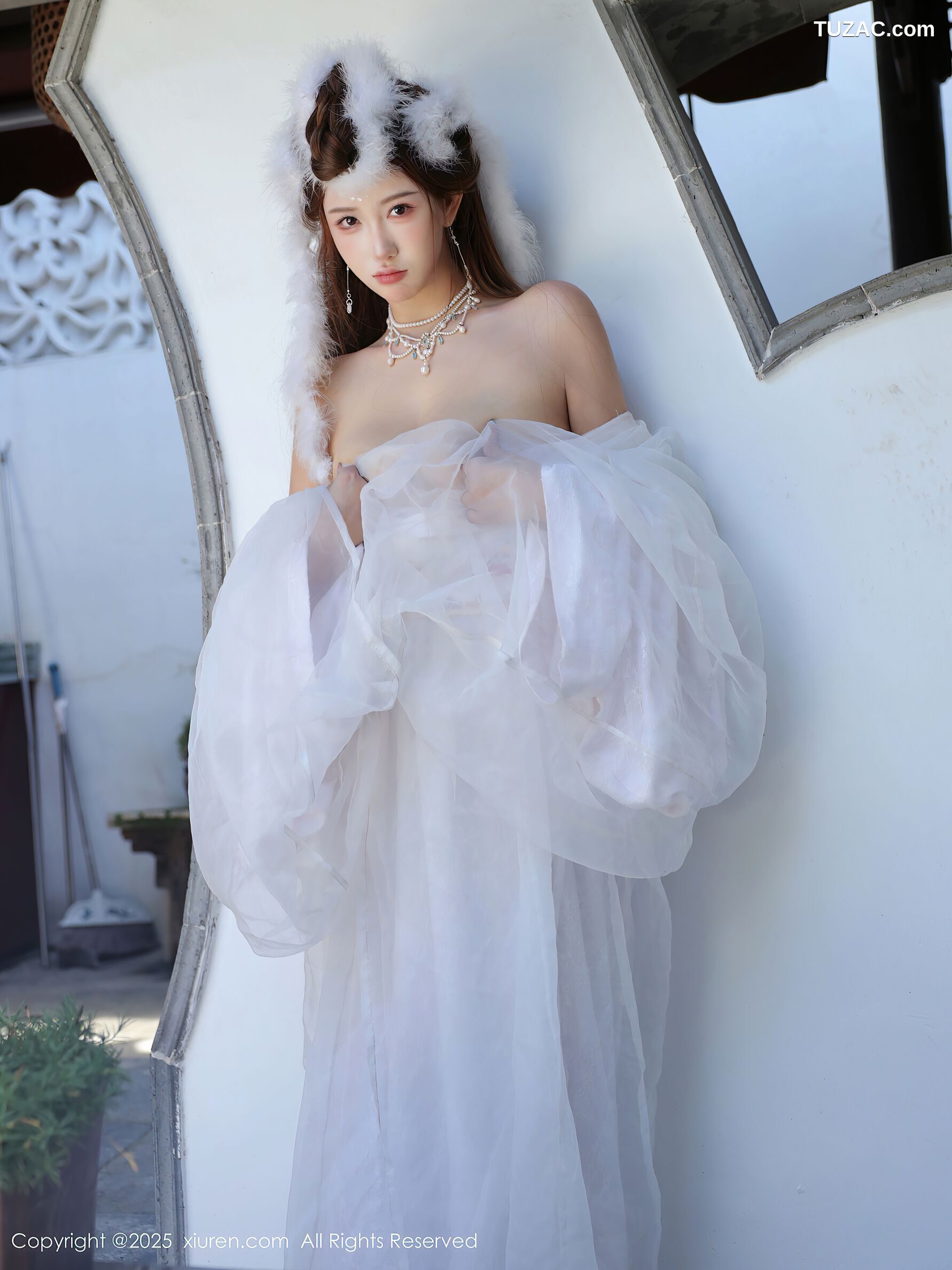 XiuRen秀人网-10843-金允希Yuki-古风白纱裙-2025.10.09