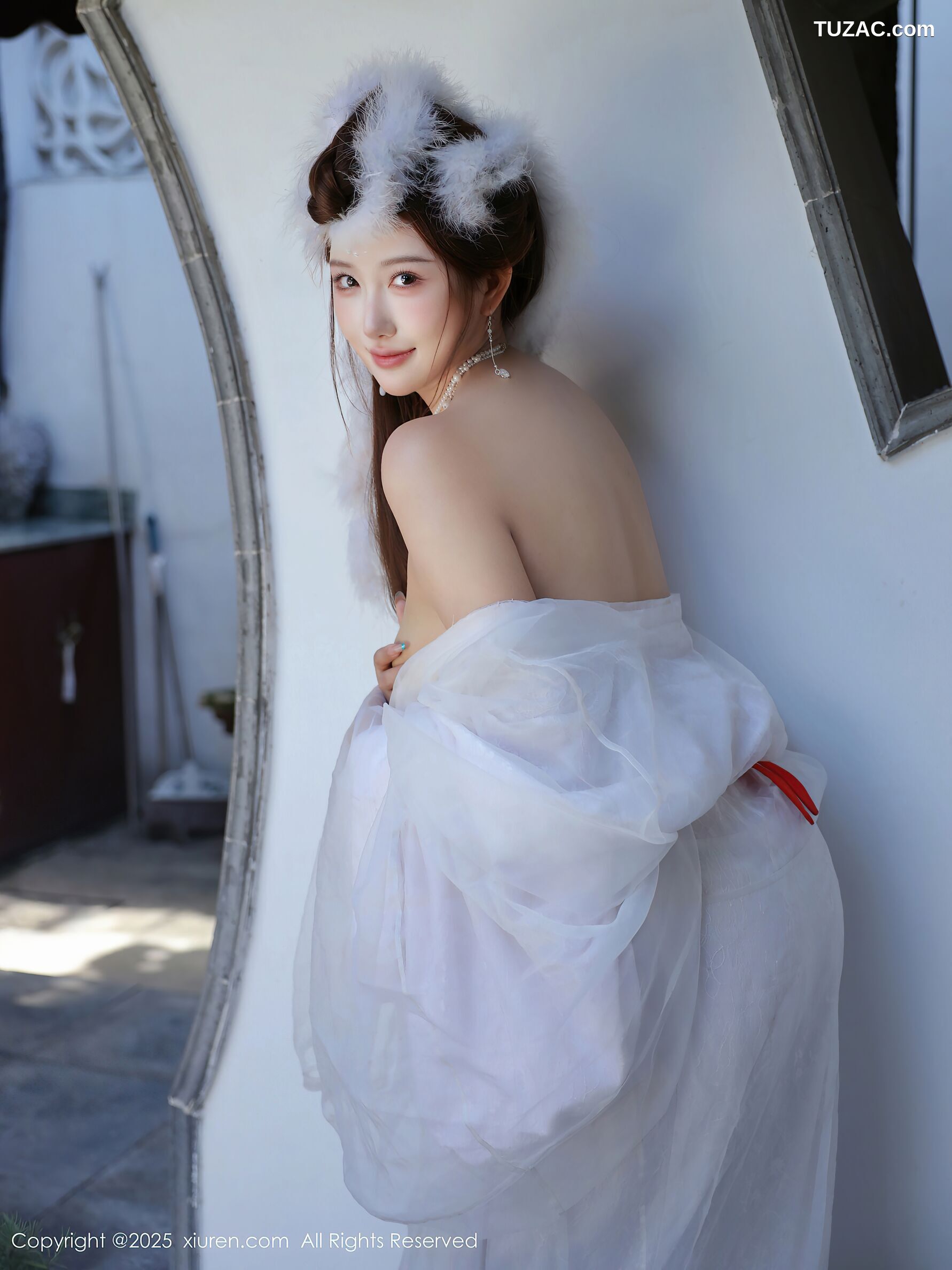 XiuRen秀人网-10843-金允希Yuki-古风白纱裙-2025.10.09