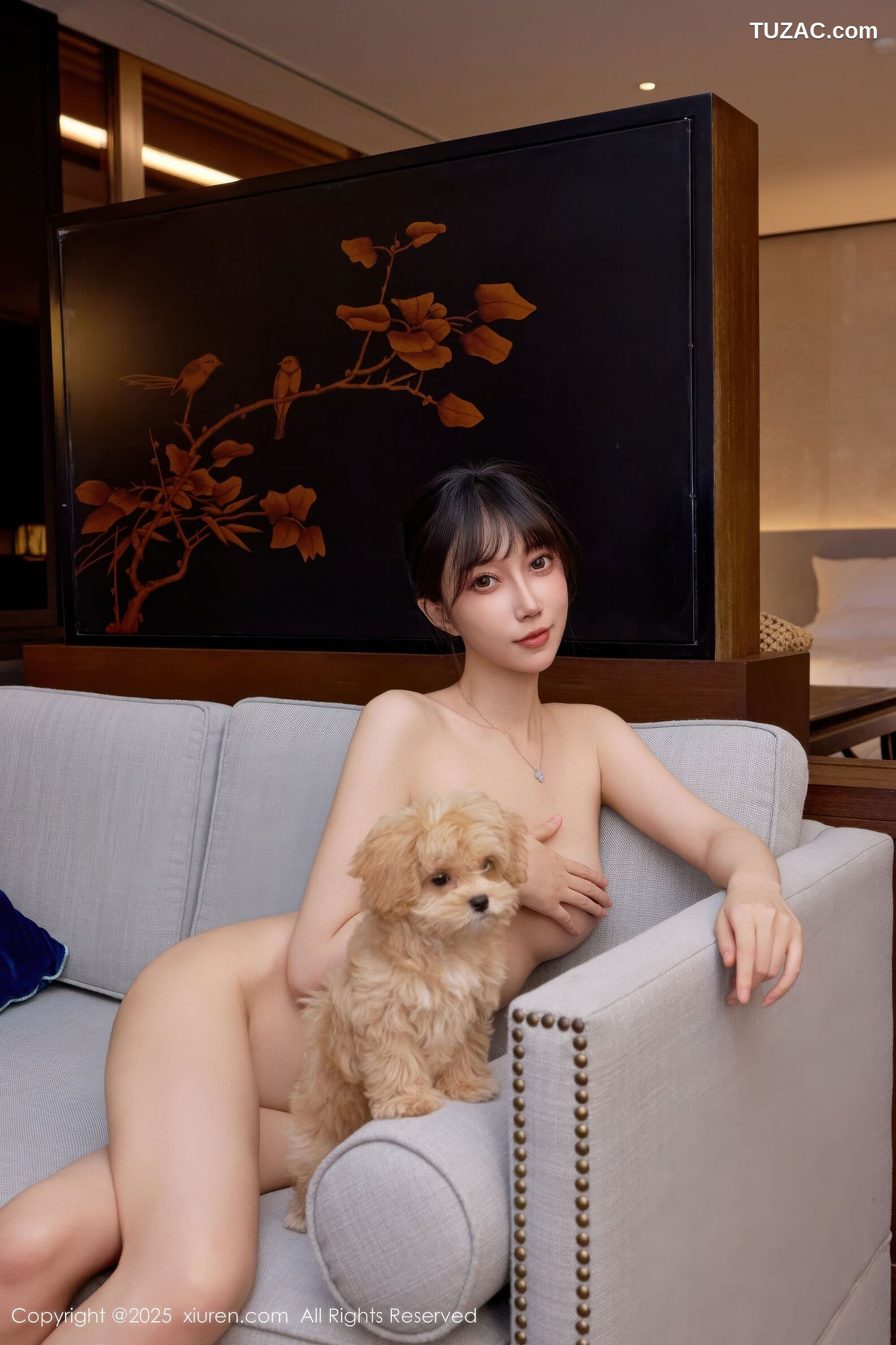 XiuRen秀人网-10914-玥儿玥er-空姐制服蓝衬衫灰短裙肉丝-2025.10.27