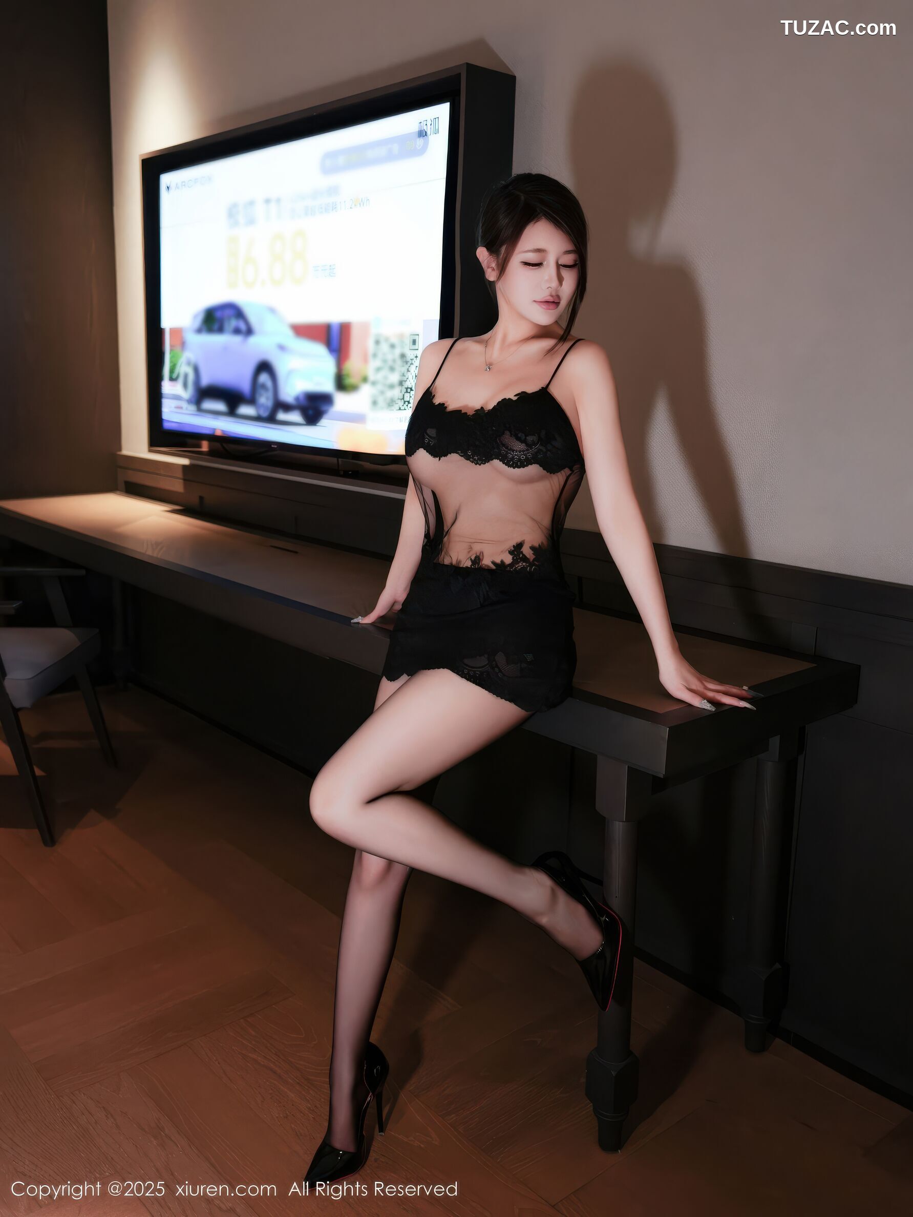 XiuRen秀人网-10929-甜妮-黑色情趣内衣-2025.10.30