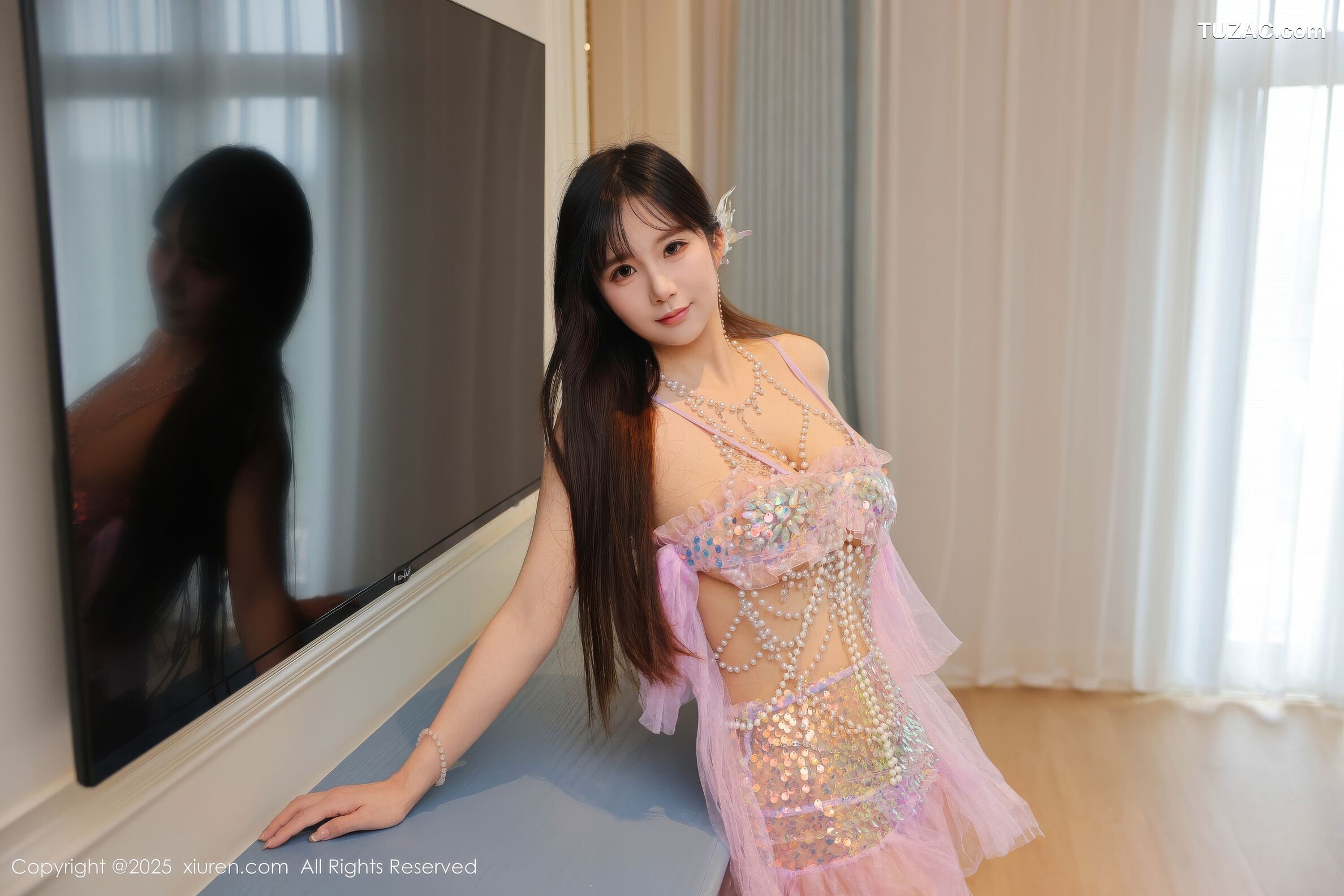 XiuRen秀人网-11020-小肉肉咪-情趣紫纱珠链内衣-2025.11.21