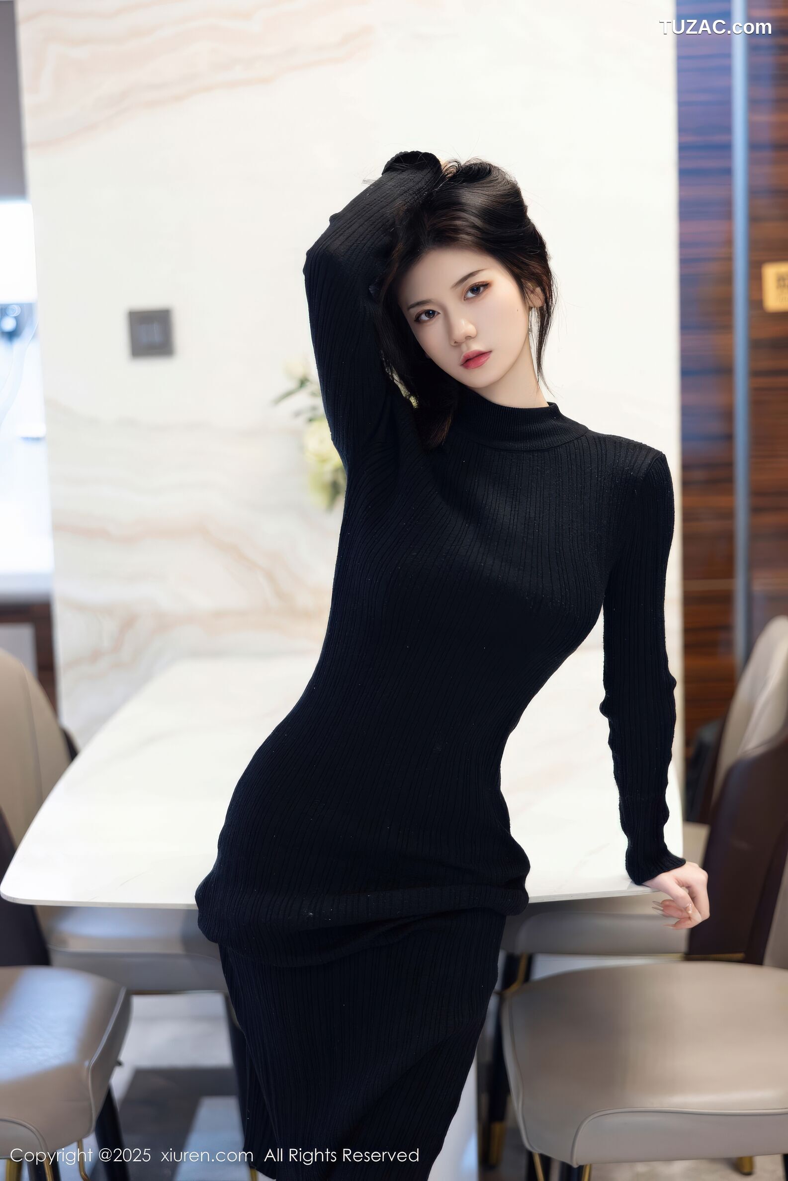 XiuRen秀人网-11036-赵语嫣Baby-黑色连衣长裙黑丝-2025.11.27