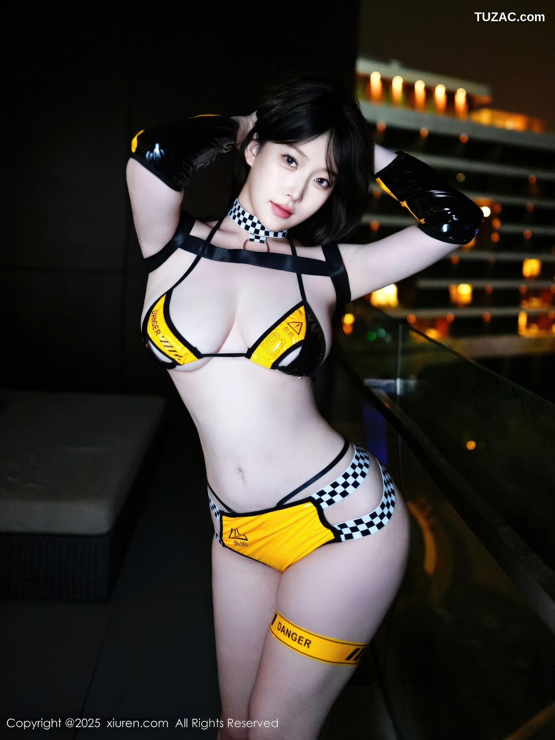 XiuRen秀人网-11056-李沁恩lrene-黄色比基尼赛车女郎-2025.12.02