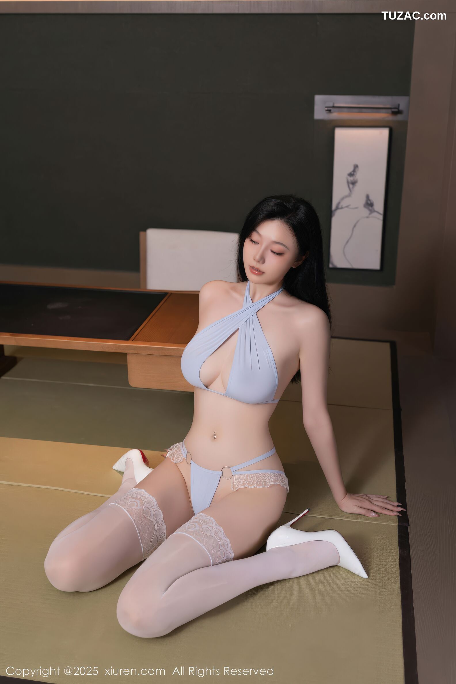 XiuRen秀人网-11058-安然anran-白色丝袜蕾丝内衣-2025.12.02