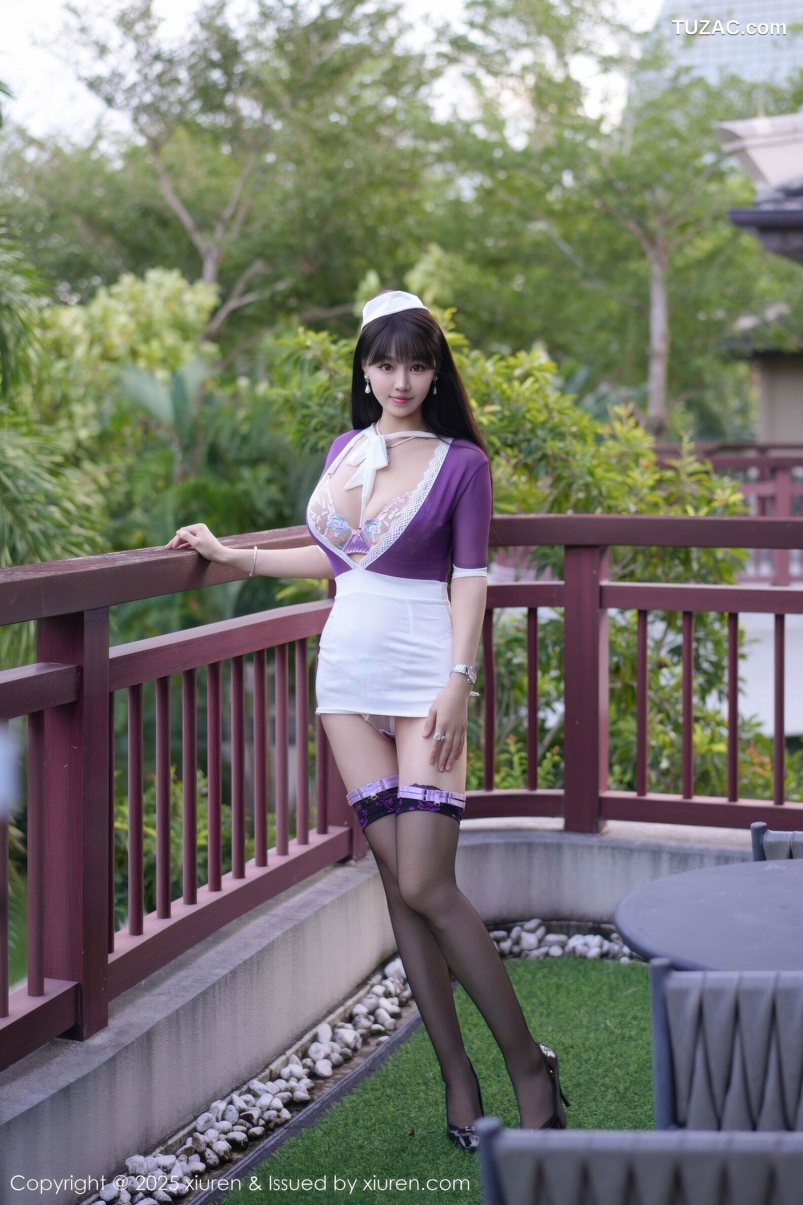 XiuRen秀人网-11069-心上可Flora-紫色情趣女仆装-2025.12.04