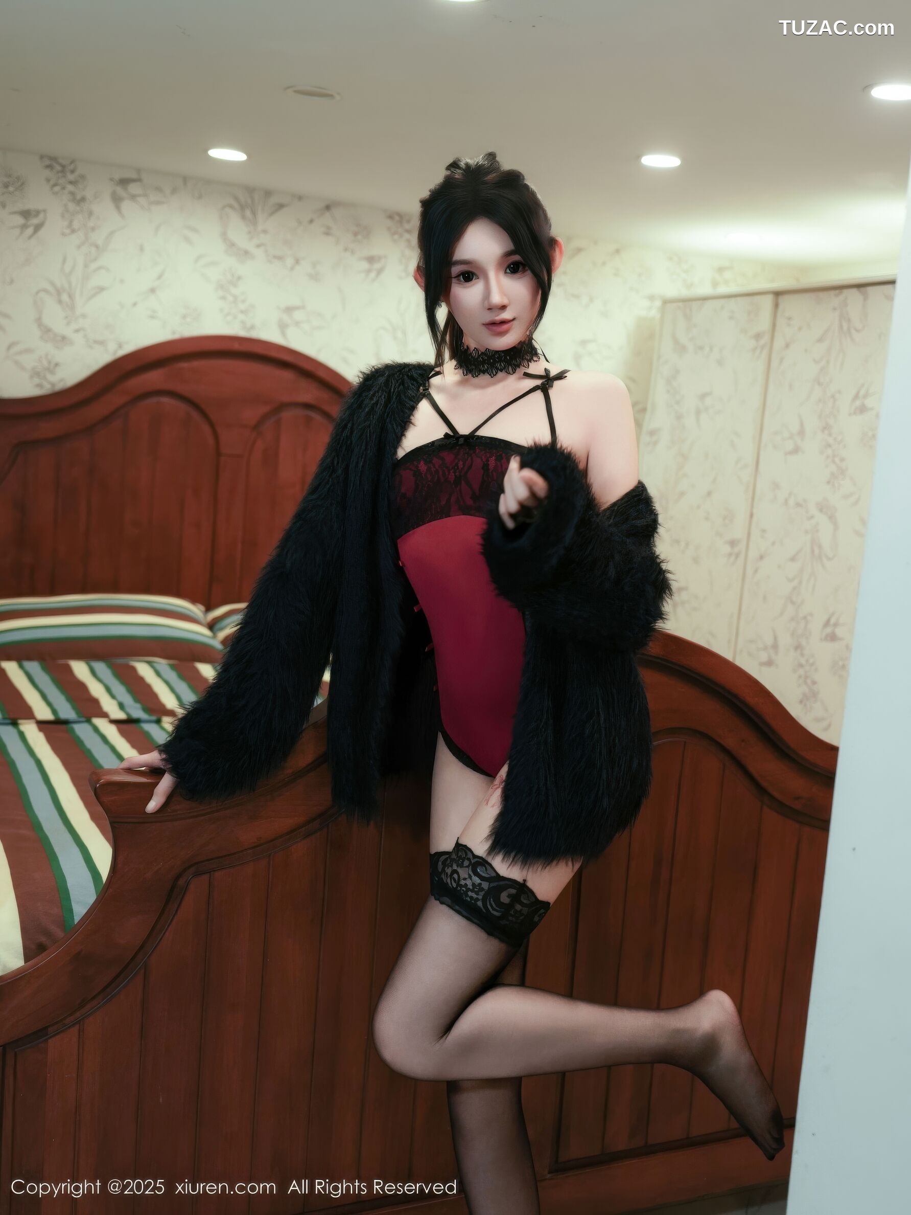 XiuRen秀人网-11072-桃子姐姐-吊带黑丝美腿-2025.12.05