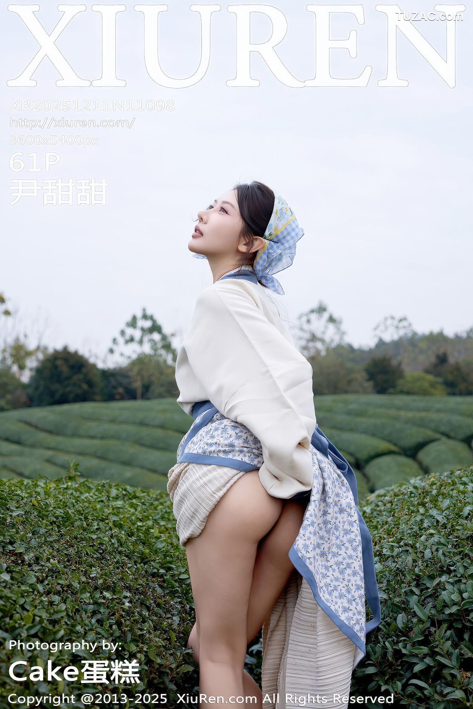 XiuRen秀人网-11098-尹甜甜-采茶女古风白衣户外爆乳全裸-2025.12.11