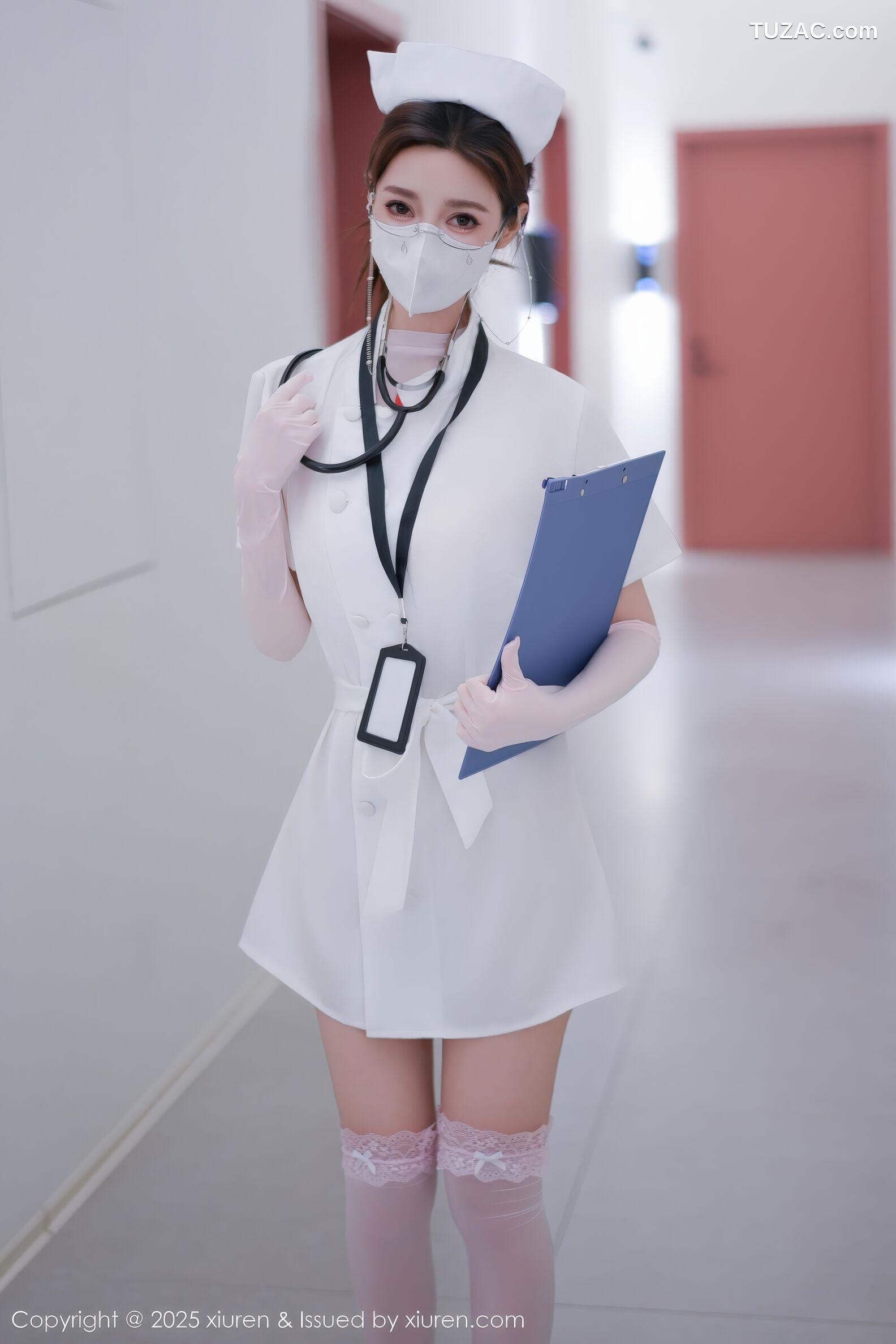 XiuRen秀人网-11099-Twins桃桃-护士制服白蕾丝情趣内衣-2025.12.11