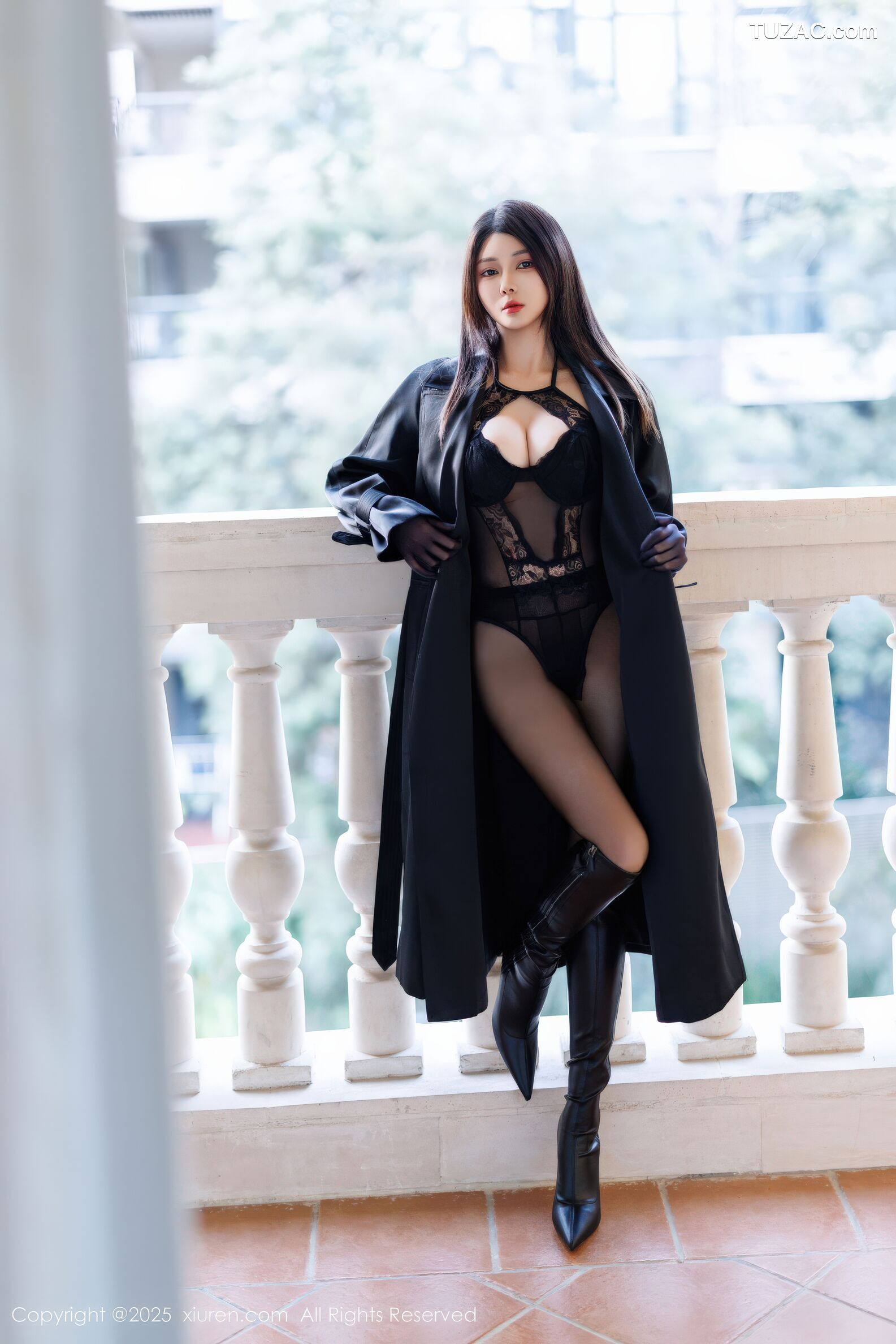 XiuRen秀人网-11114-凯竹-黑色皮大衣黑色情趣内衣-粉色内衣-2025.12.16