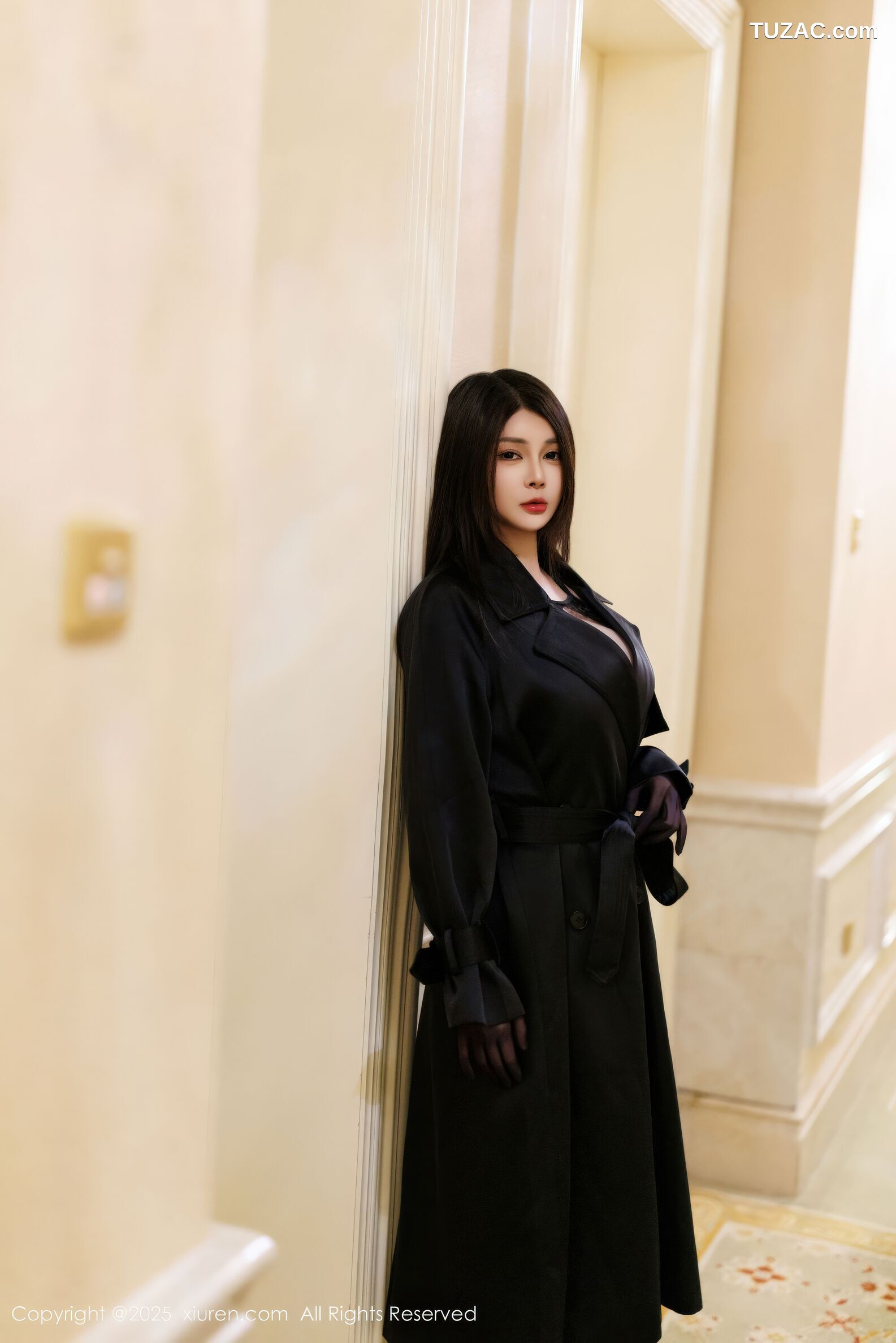 XiuRen秀人网-11114-凯竹-黑色皮大衣黑色情趣内衣-粉色内衣-2025.12.16