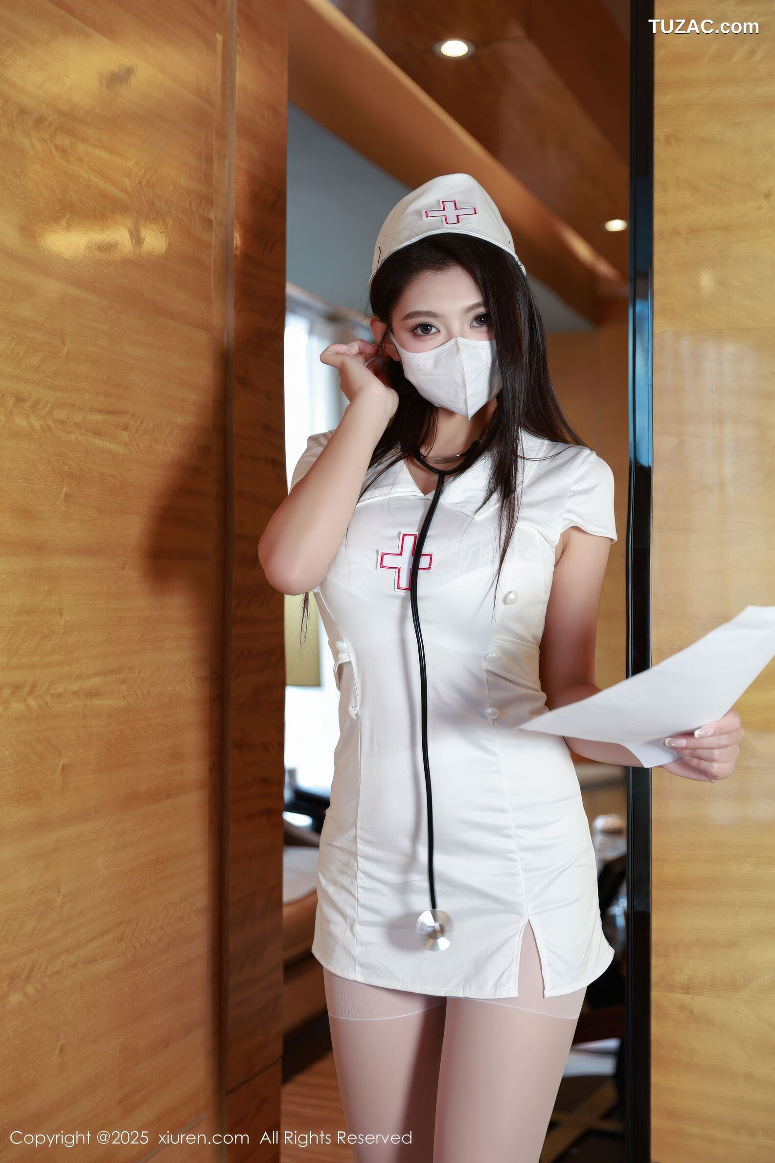 XiuRen秀人网-11134-冬安-白色护士制服白蕾丝内衣-2025.12.22
