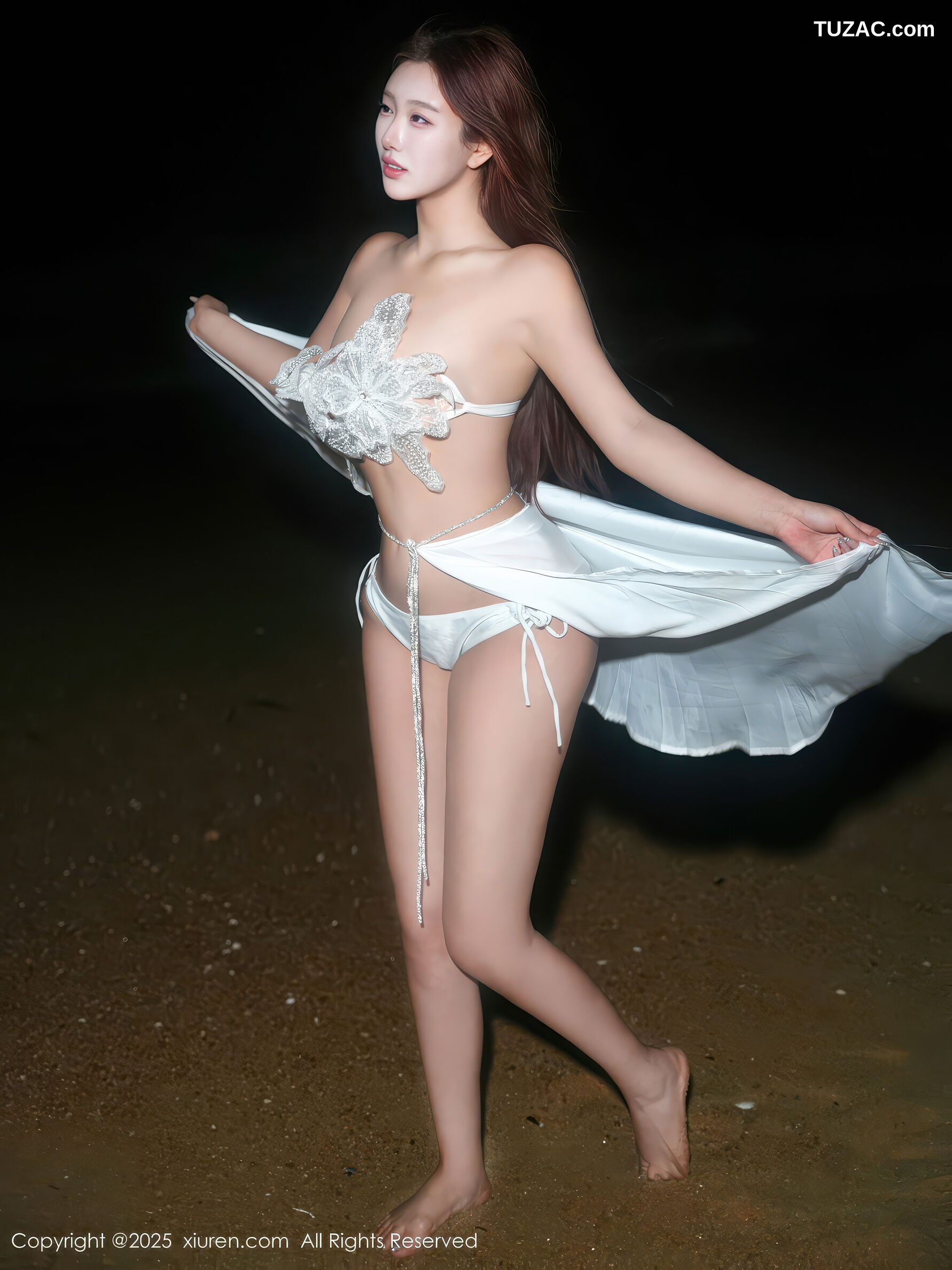 XiuRen秀人网-11164-金允希Yuki-白色泳衣沙滩美女-2025.12.26