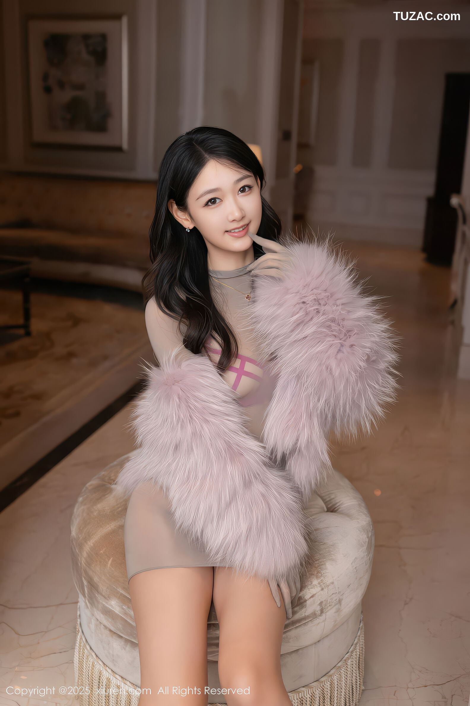 XiuRen秀人网-11171-唐安琪-紫色皮草情趣内衣-2025.12.29
