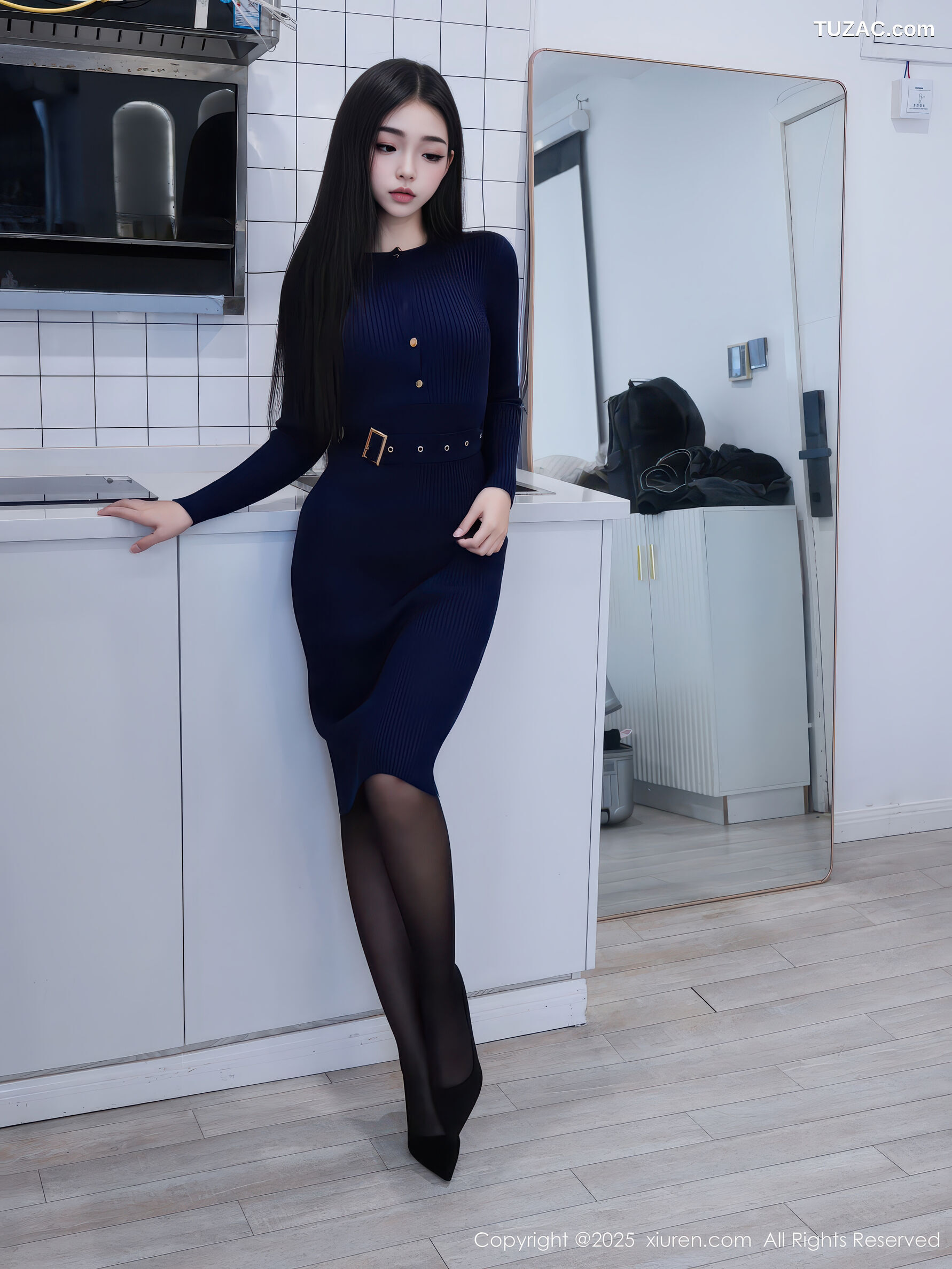 XiuRen秀人网-11173-虞姬无悔-深蓝连衣裙黑丝-2025.12.30