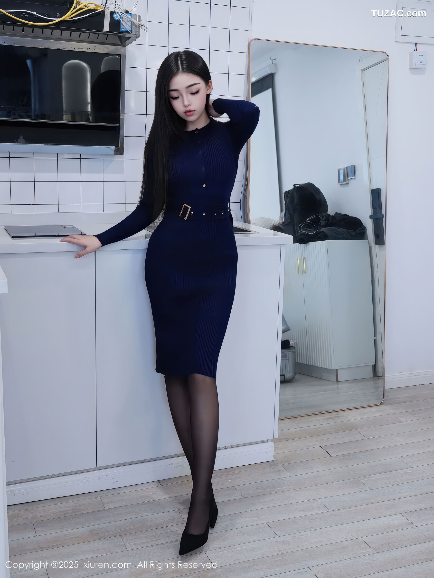 XiuRen秀人网-11173-虞姬无悔-深蓝连衣裙黑丝-2025.12.30