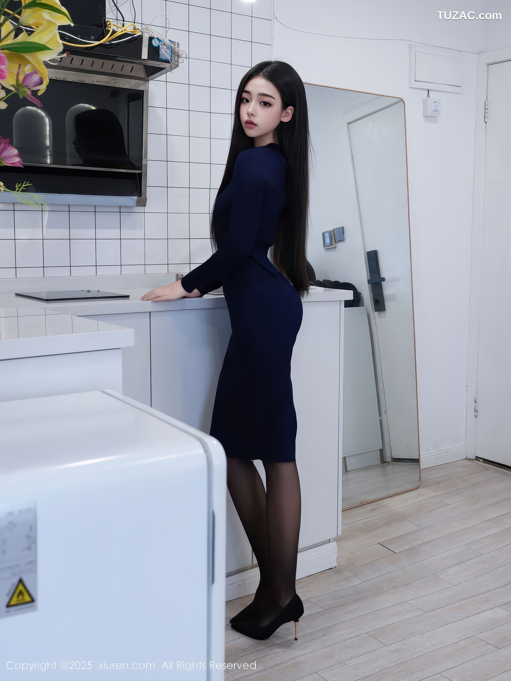 XiuRen秀人网-11173-虞姬无悔-深蓝连衣裙黑丝-2025.12.30