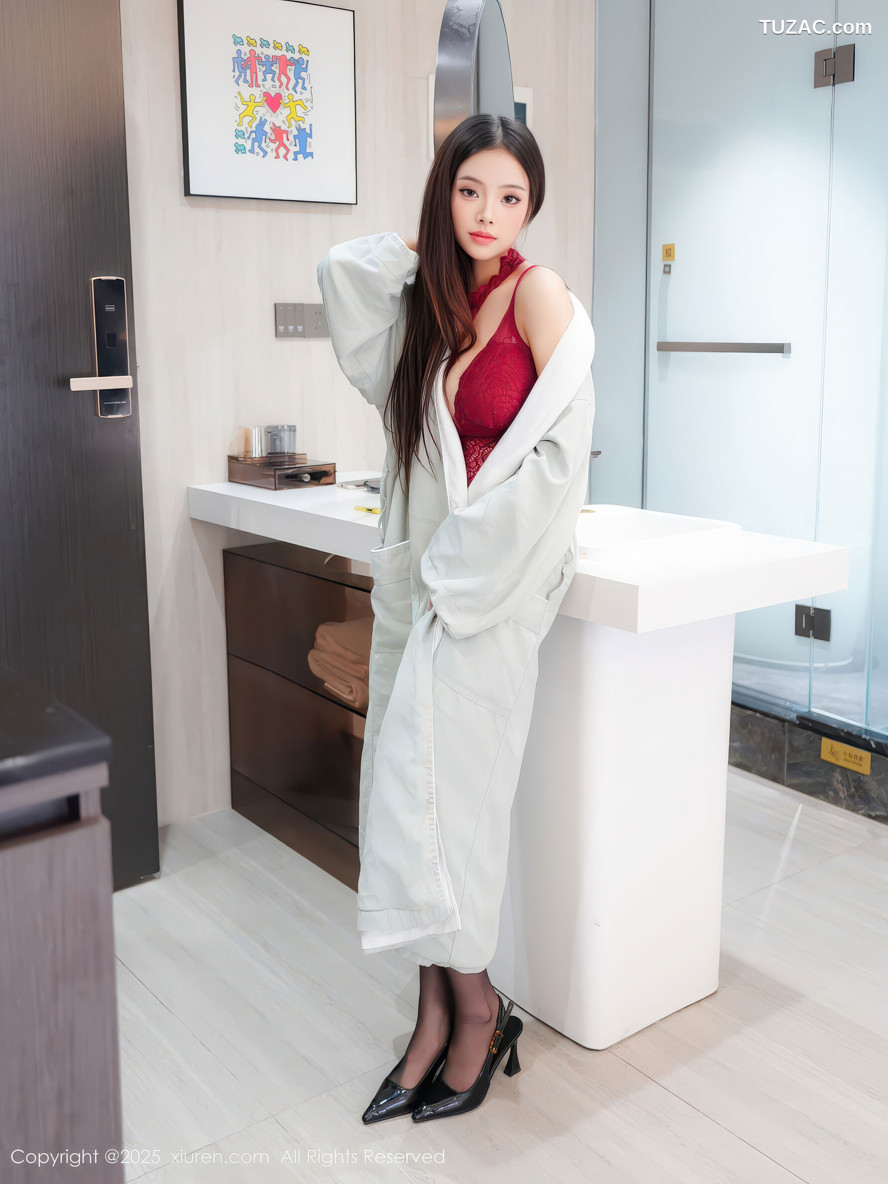 XiuRen秀人网-11175-小奶娇-红色情趣内衣黑丝-2025.12.30