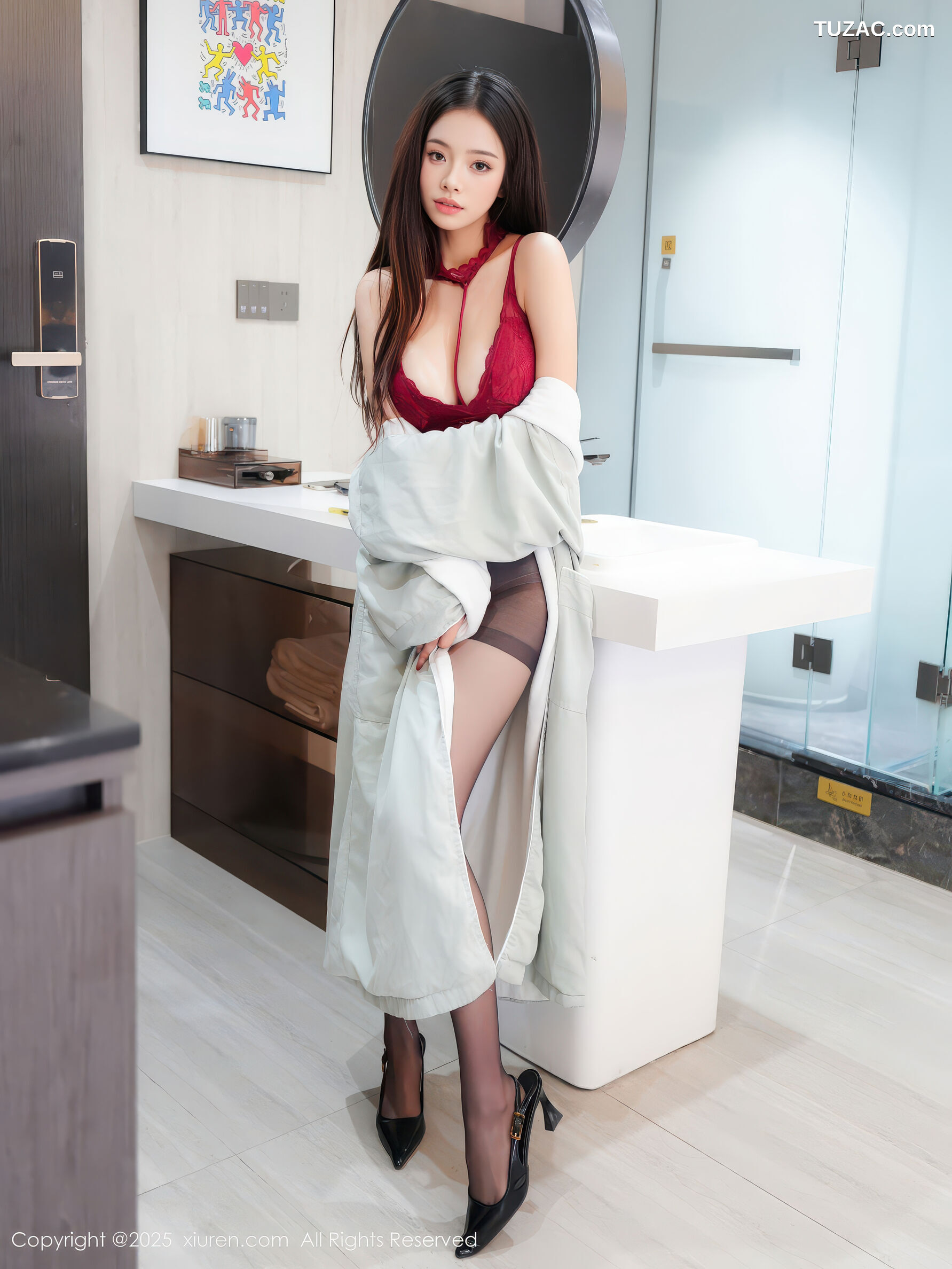 XiuRen秀人网-11175-小奶娇-红色情趣内衣黑丝-2025.12.30