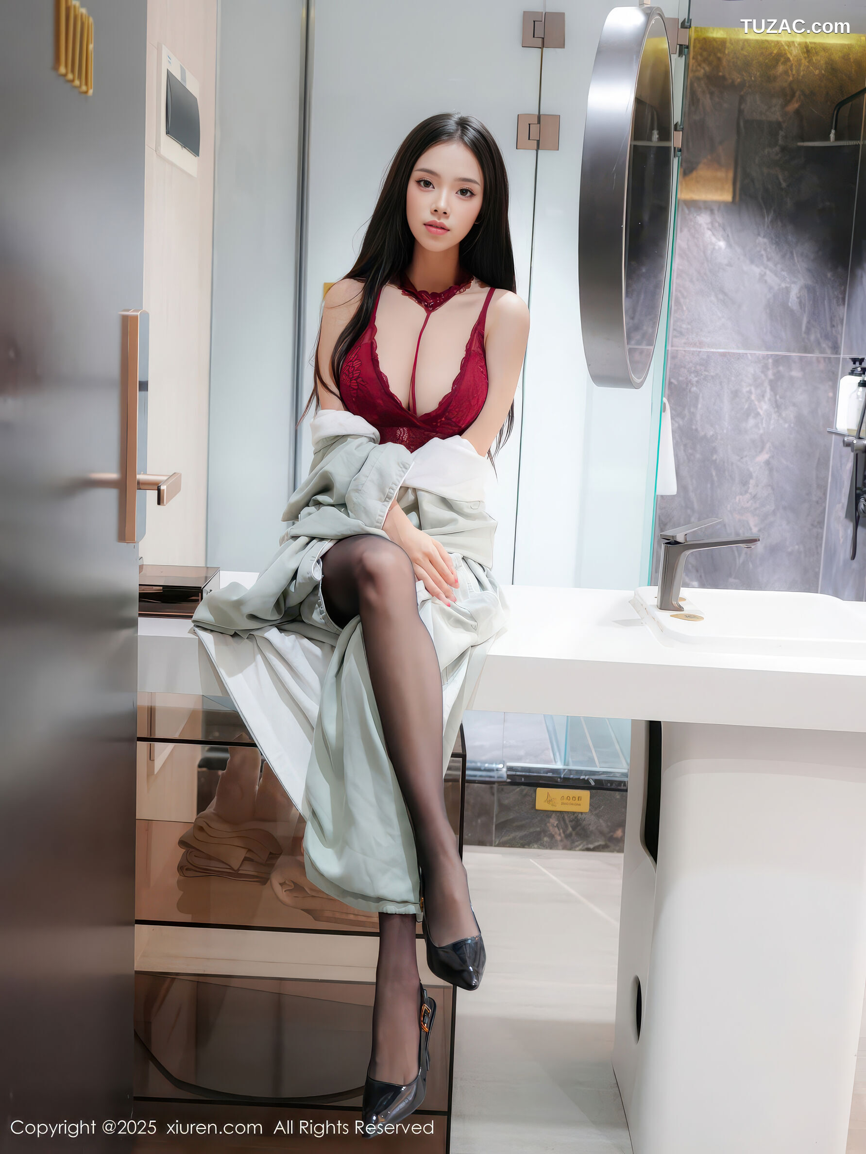 XiuRen秀人网-11175-小奶娇-红色情趣内衣黑丝-2025.12.30