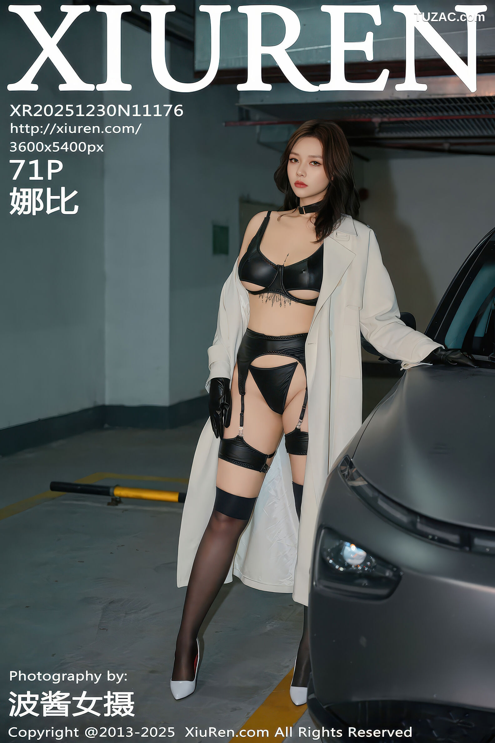 XiuRen秀人网-11176-娜比-米色大衣下黑色情趣内衣-2025.12.30