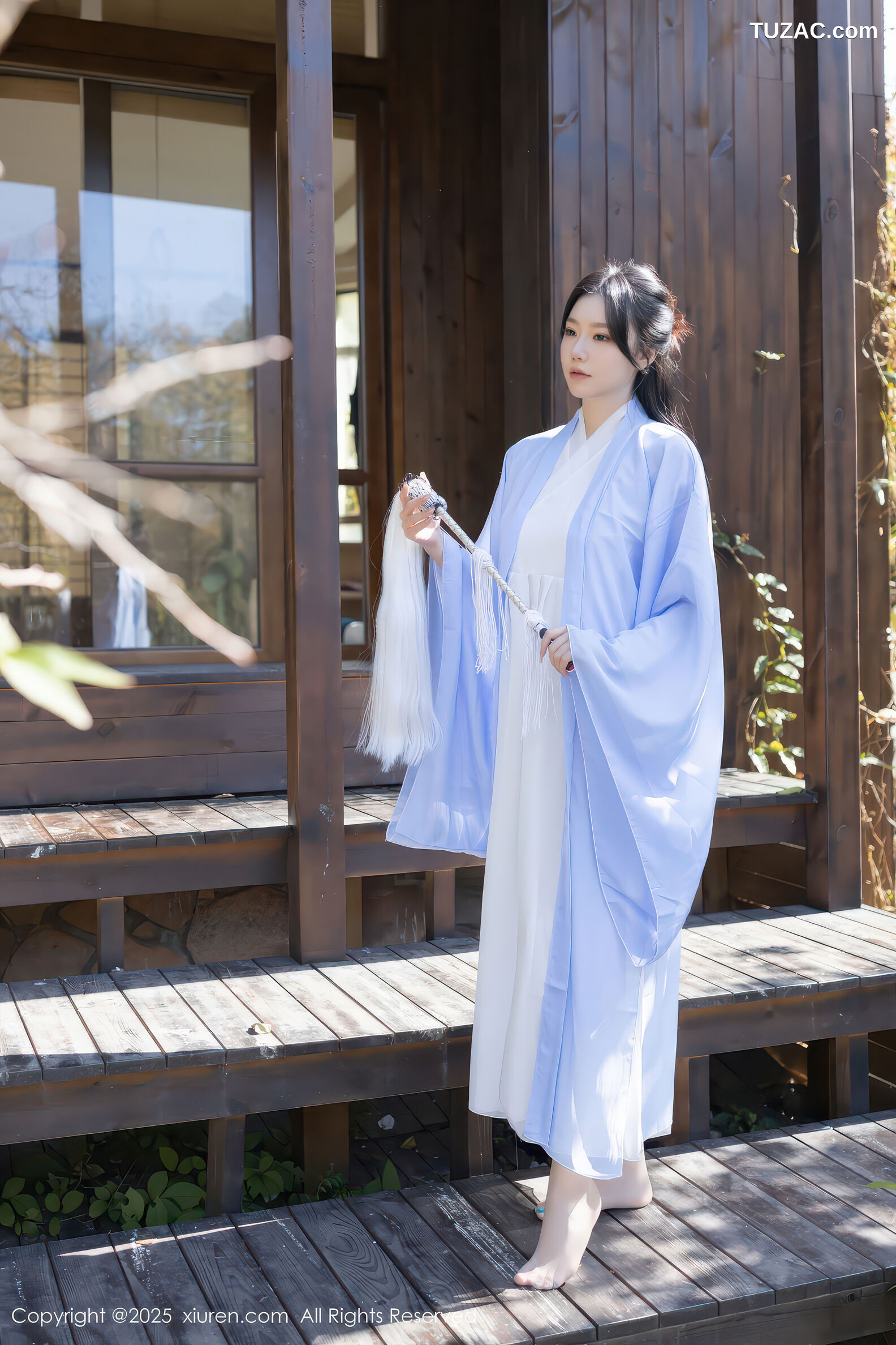 XiuRen秀人网-11178-安然anran-古风淡蓝道服白纱亵衣-2025.12.30